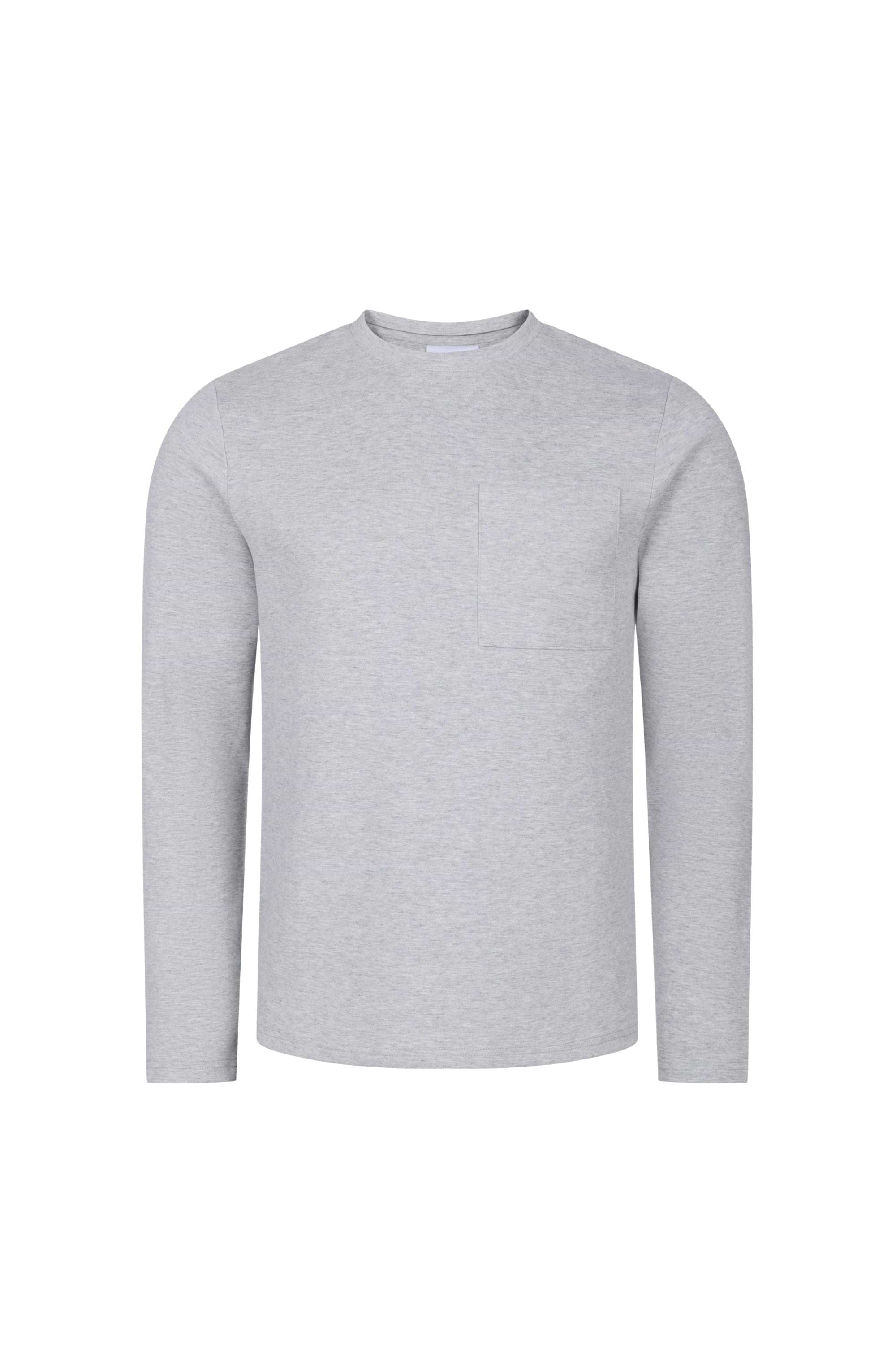 Tyler Long Sleeve Top - Grey Marl