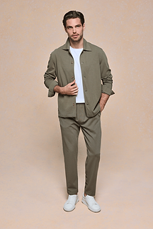 Geneva Textured Overshirt - Khaki