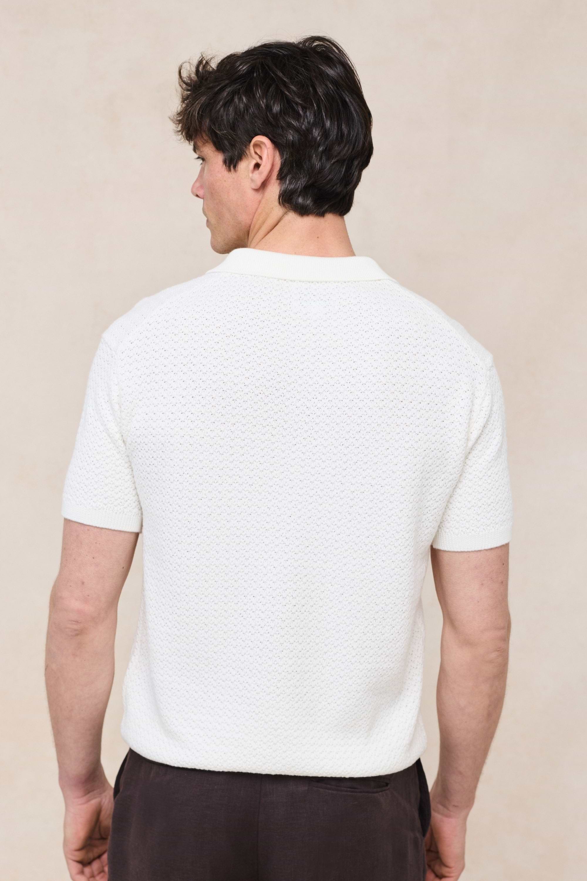 Rapha Cotton Knit Polo - Ecru