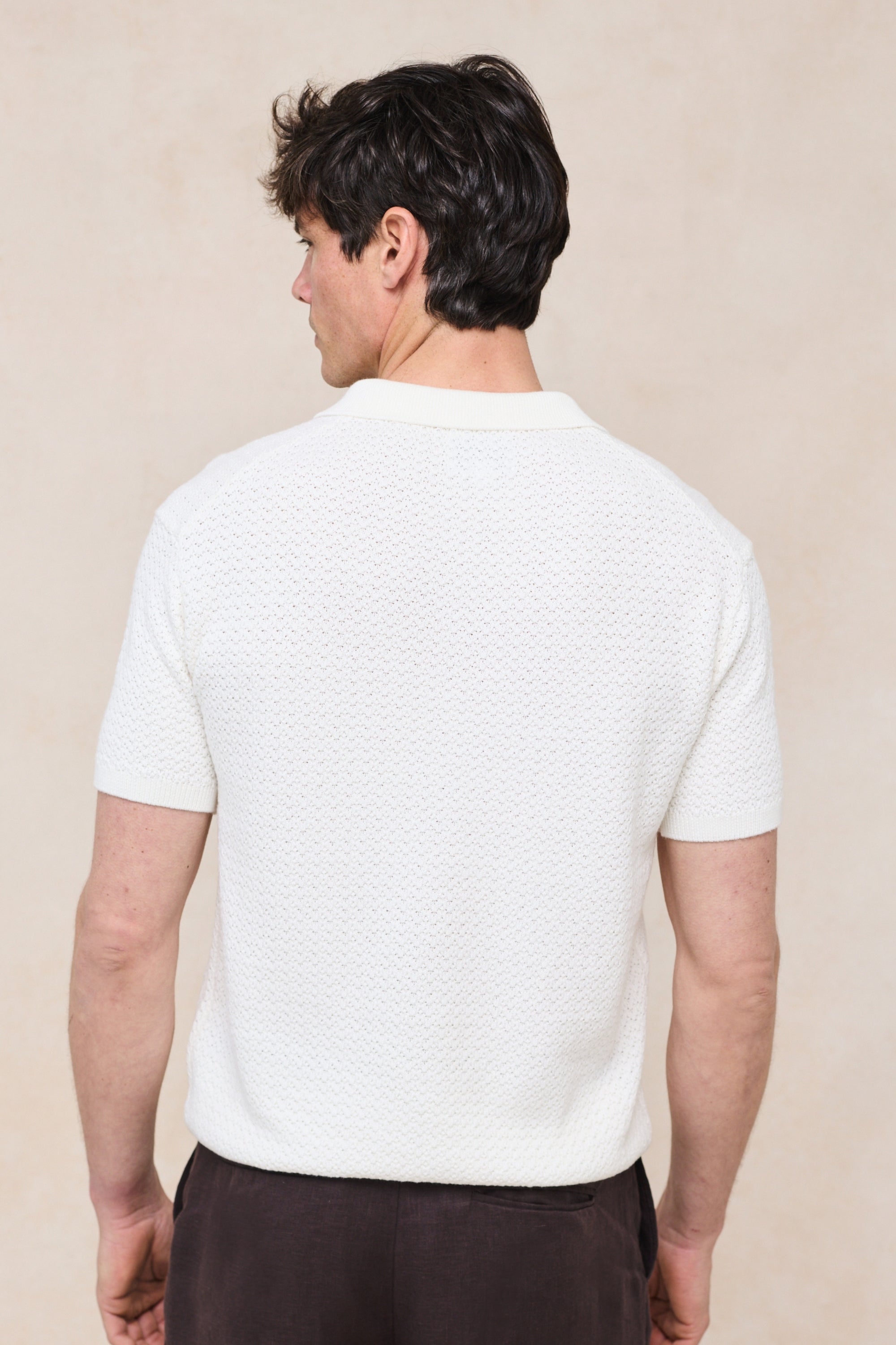 Rapha Cotton Knit Polo - Ecru