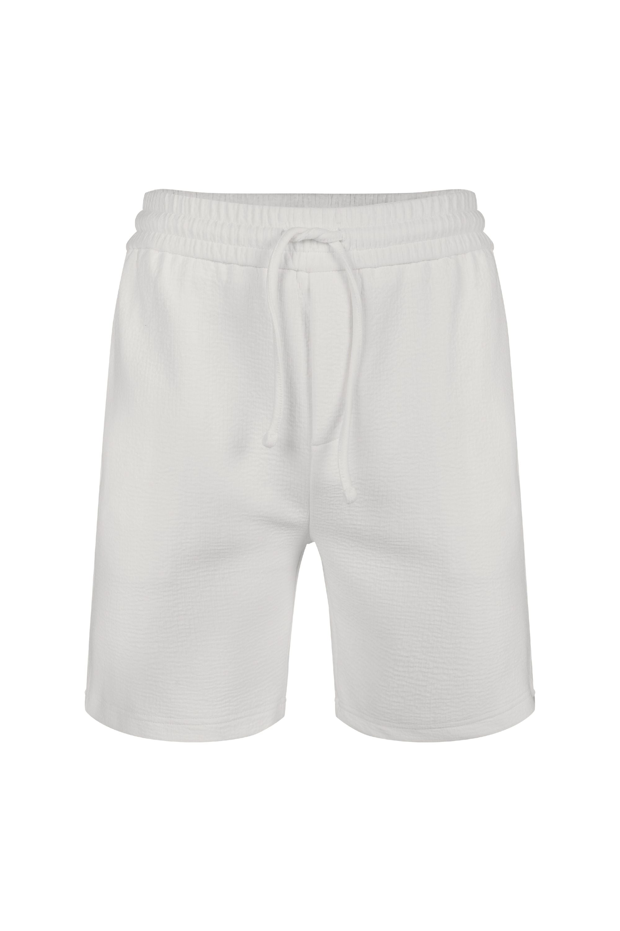 Zarco Crinkled Jersey Short - Ivory