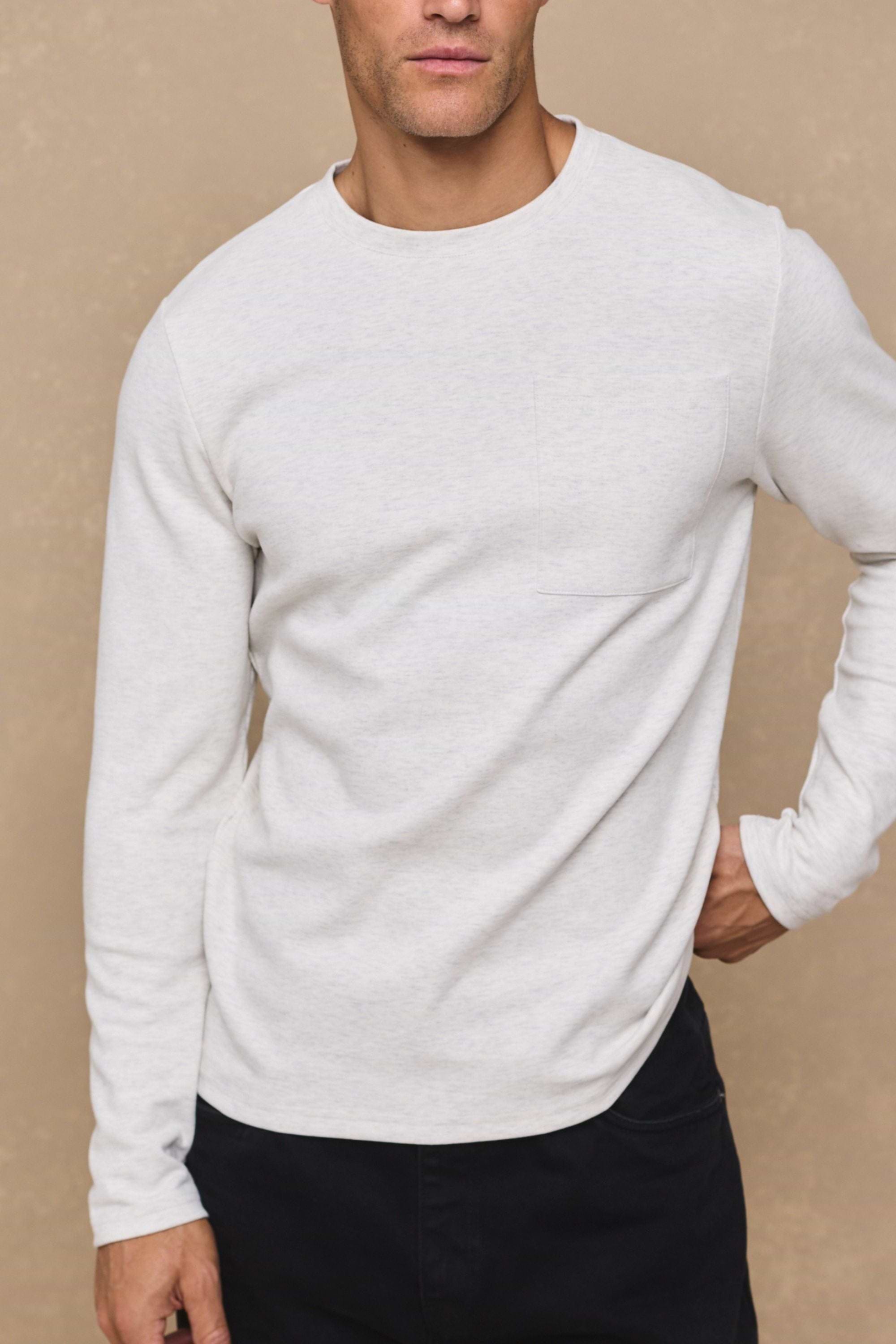 Tyler Long Sleeve Top - Stone Marl