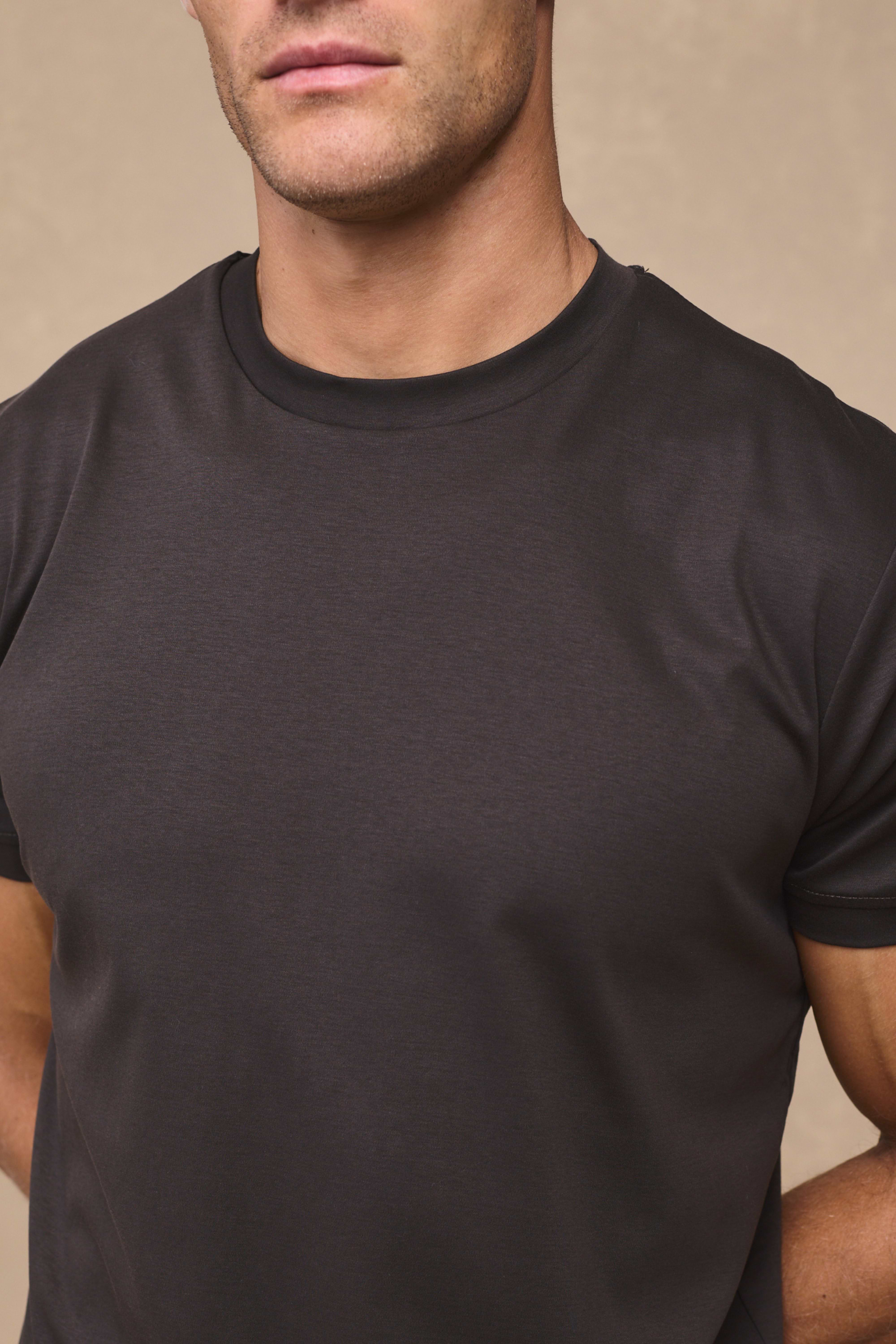 Luxe Mercerised T-Shirt - Brown