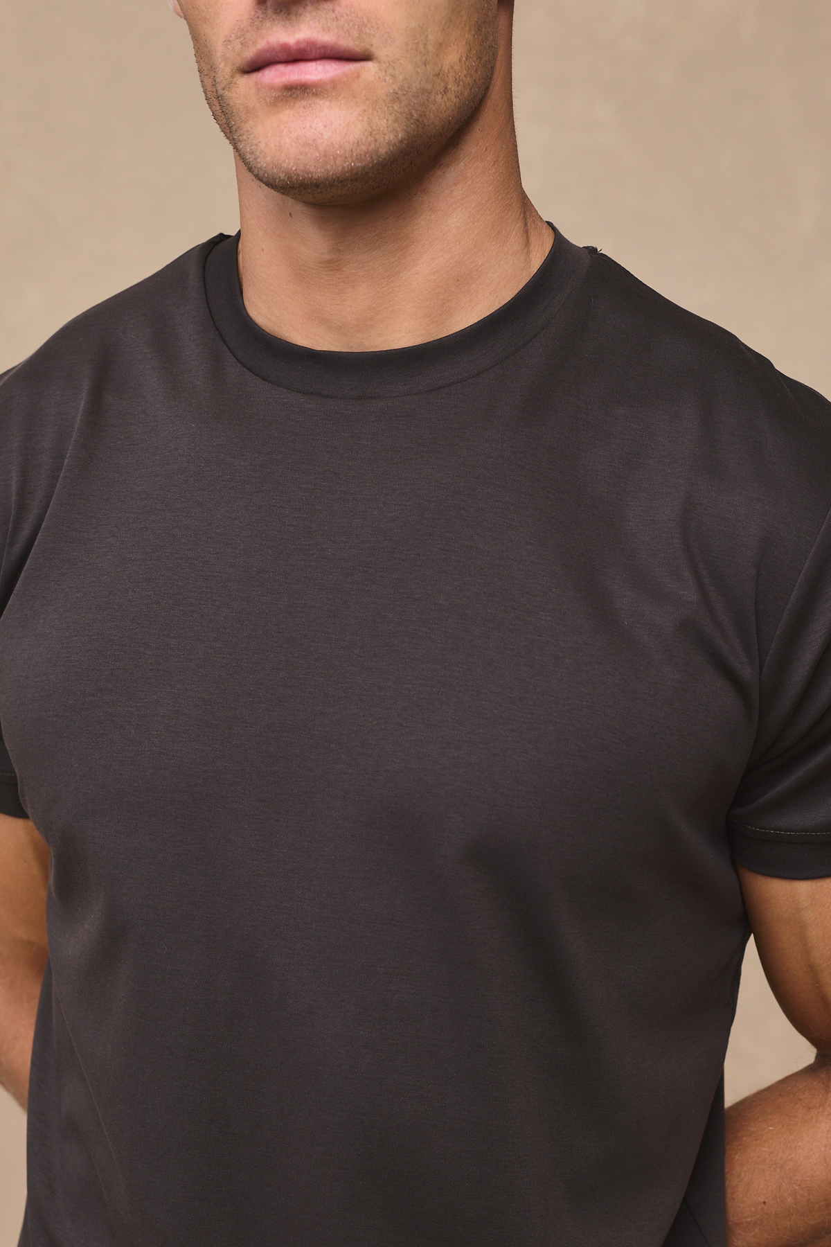 Luxe Mercerised T-Shirt - Brown