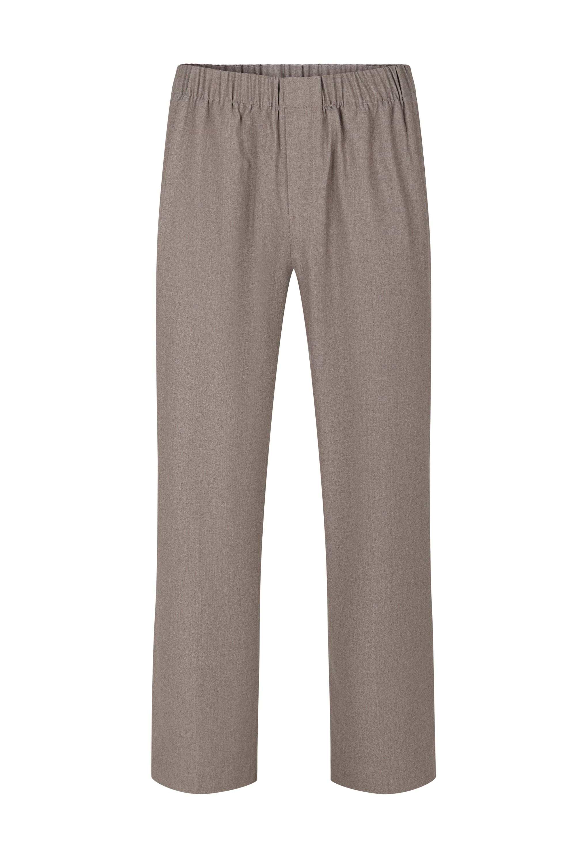 Johan Elasticated Waist Relaxed Fit Trouser - Taupe Marl