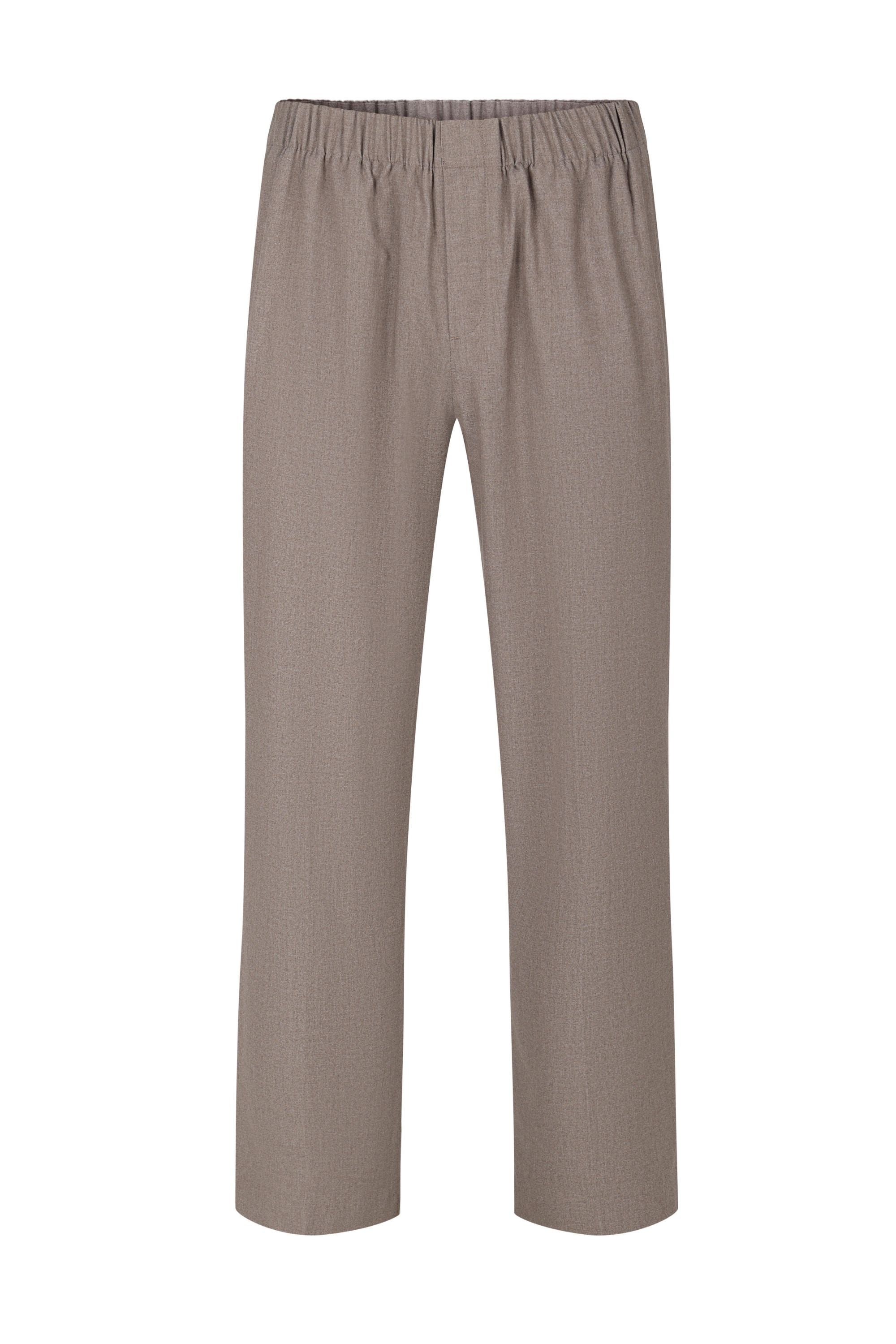 Johan Elasticated Waist Relaxed Fit Trouser - Taupe Marl