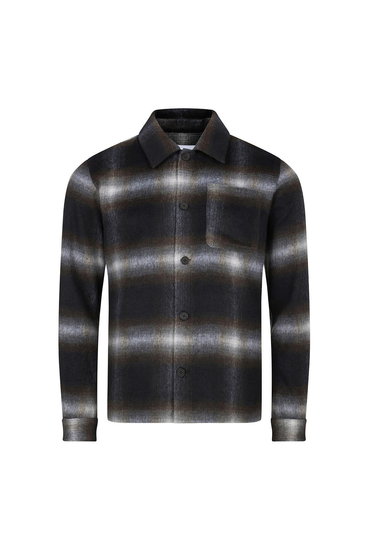 Victor Brushed Checked Overshirt - Check