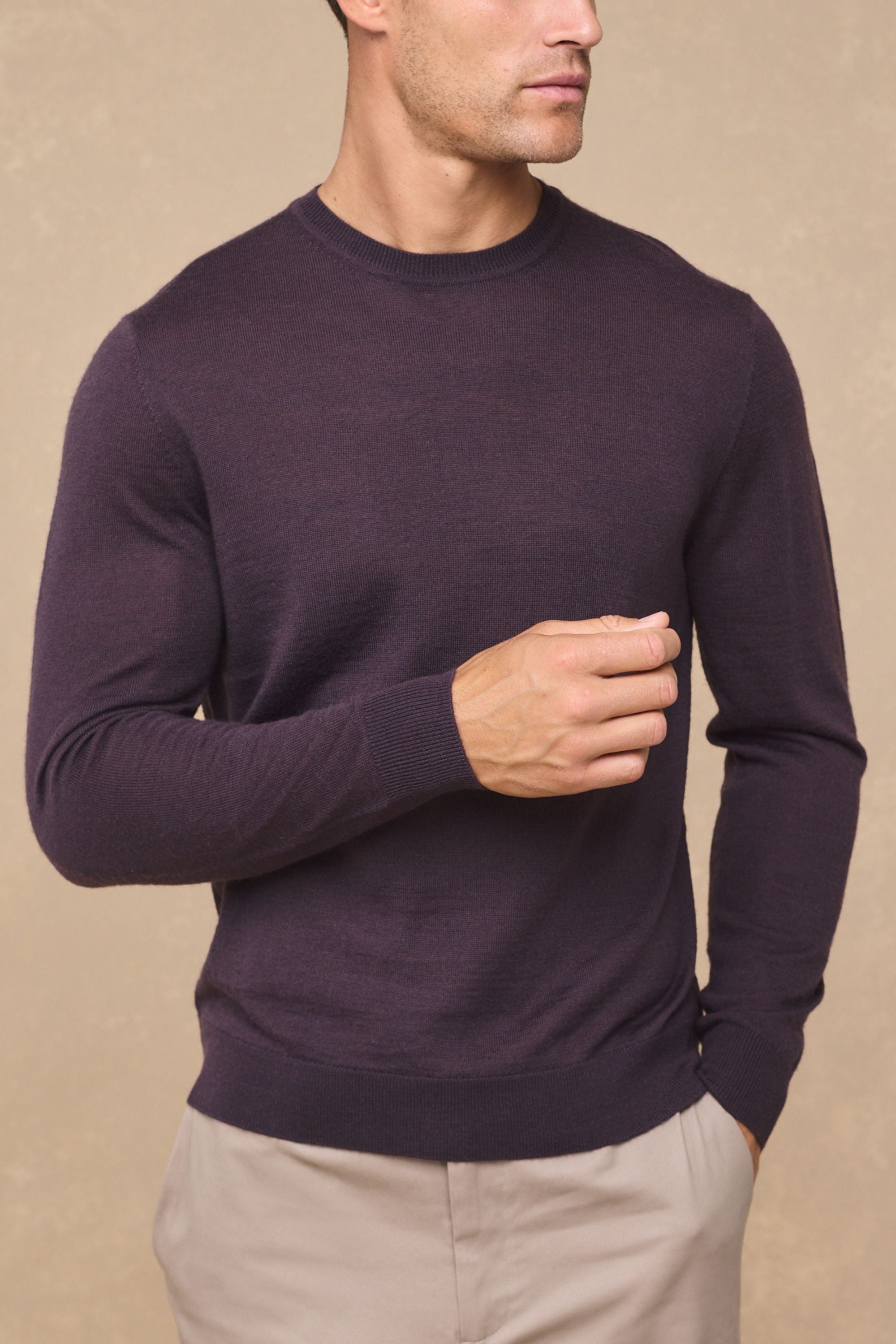 Rio Crew Neck Long Sleeve - Mauve