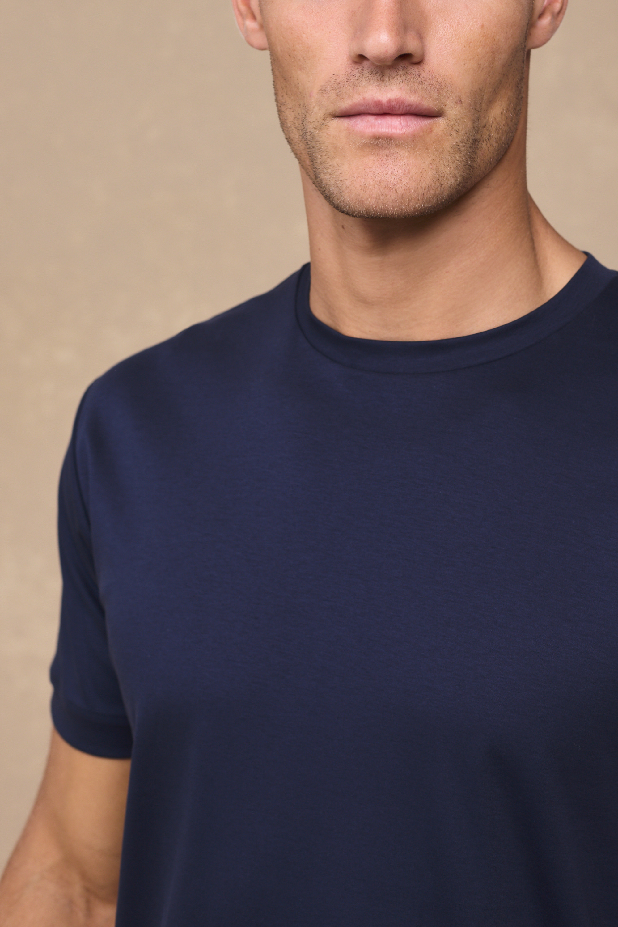 Luxe Mercerised T-Shirt - Navy