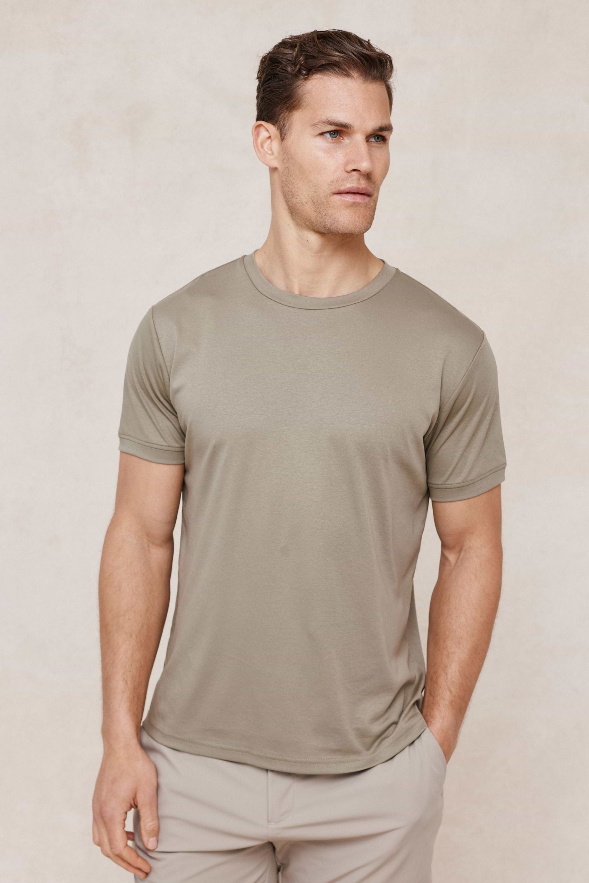 Luxe Mercerised T-Shirt - Dark Sage