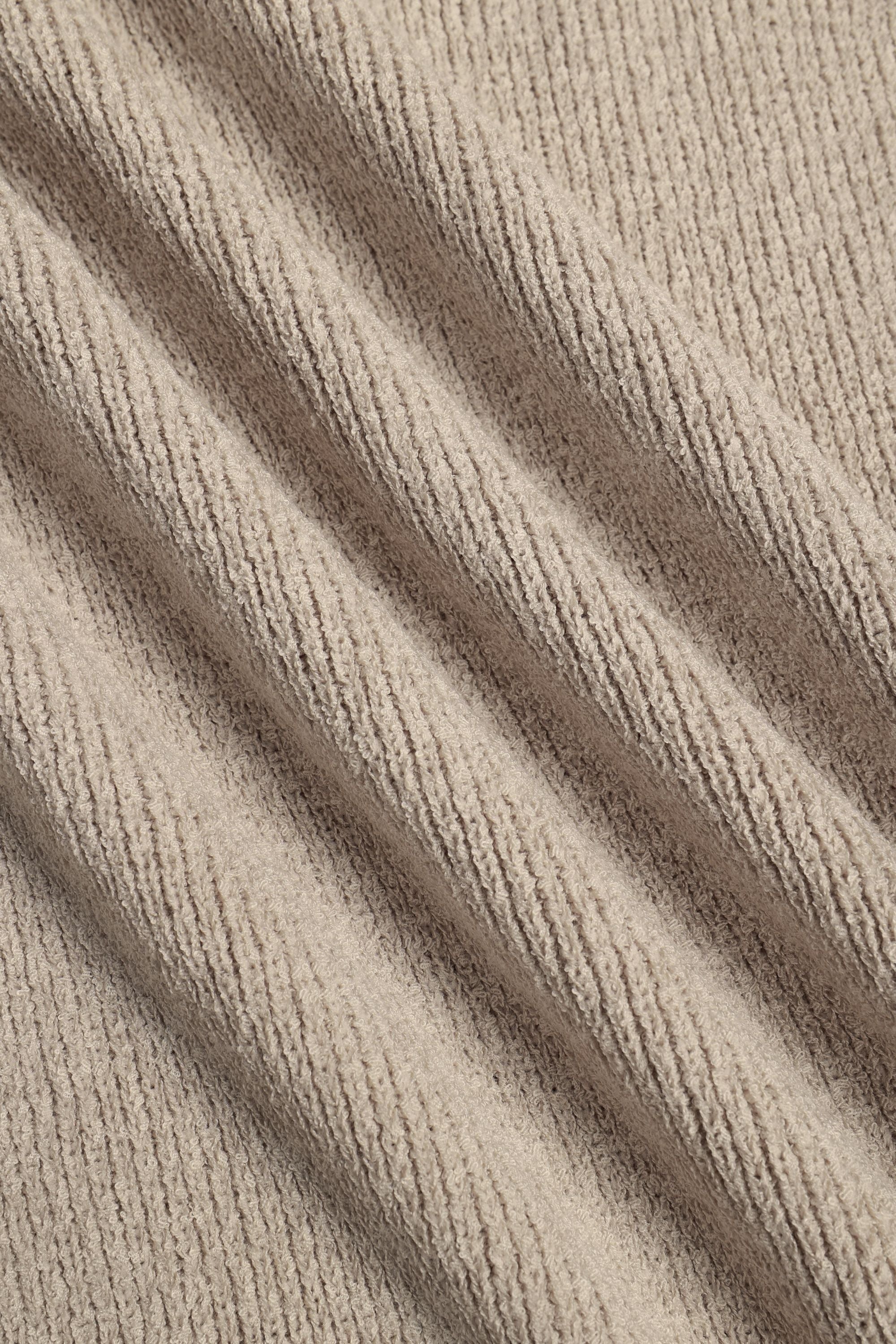 Sorelle Short Sleeve Rib Knit Polo - Sand