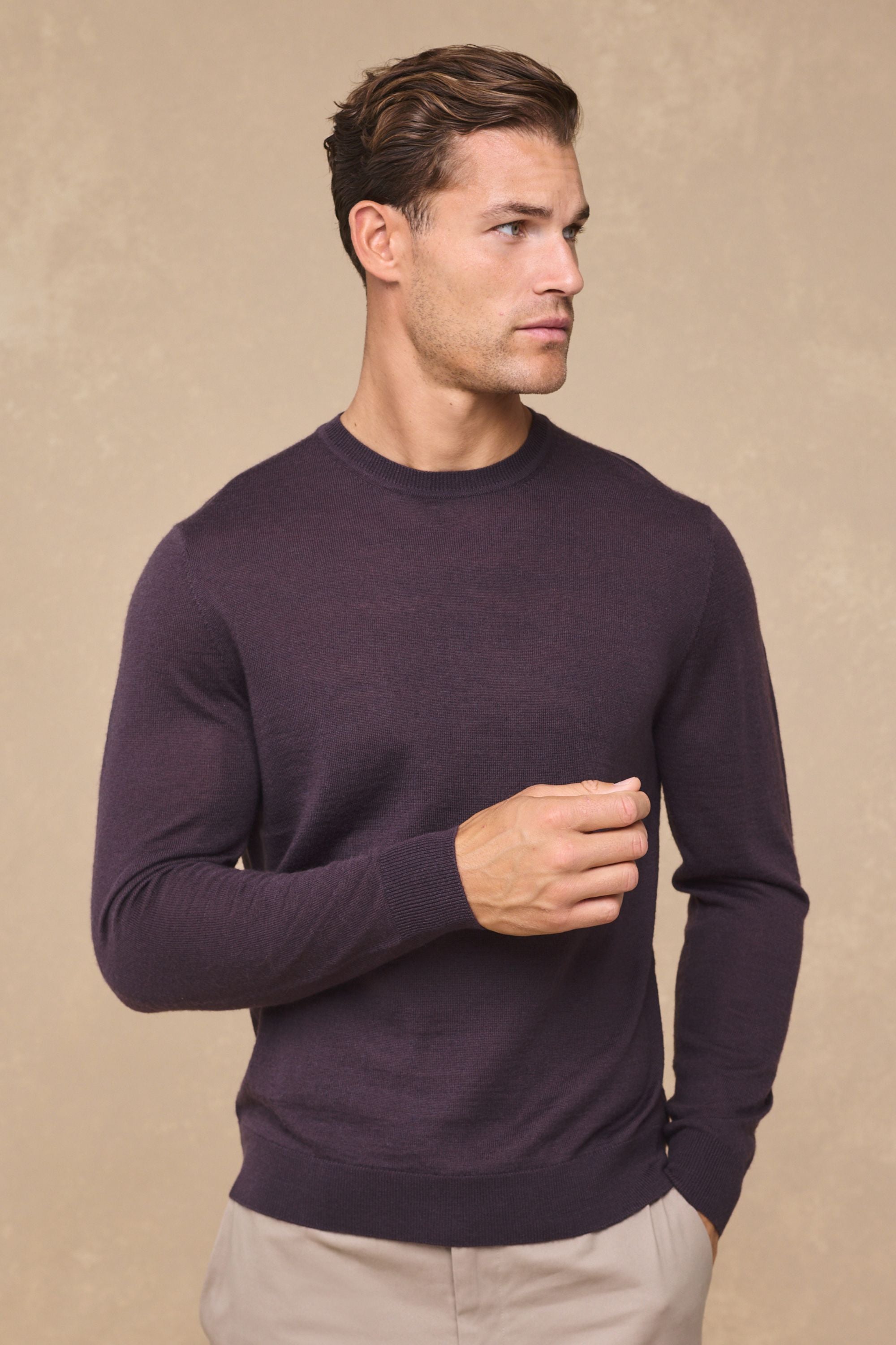 Rio Crew Neck Long Sleeve - Mauve