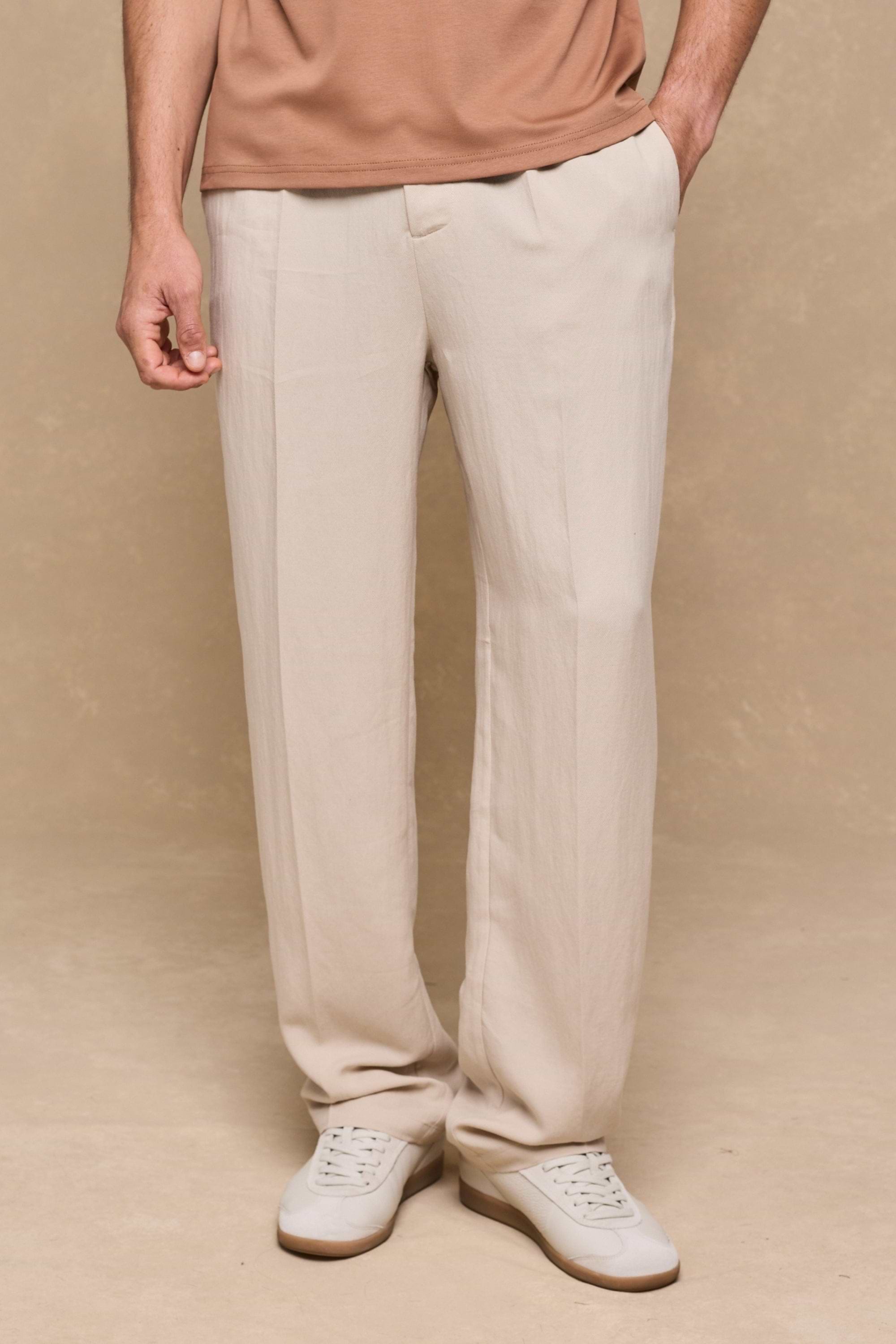 Helio Pleated Relaxed Trouser - Beige