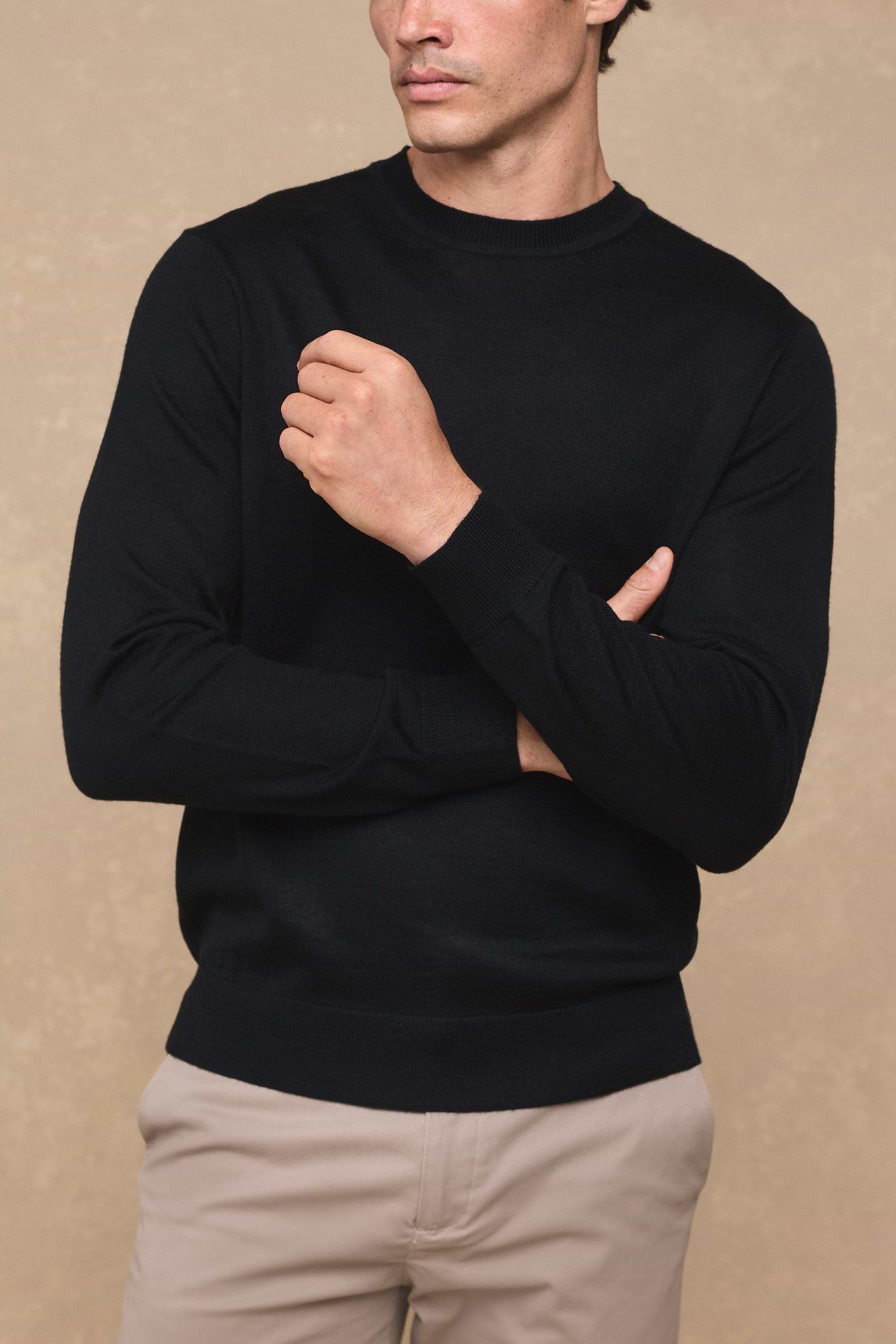 Rio Crew Neck Long Sleeve - Black