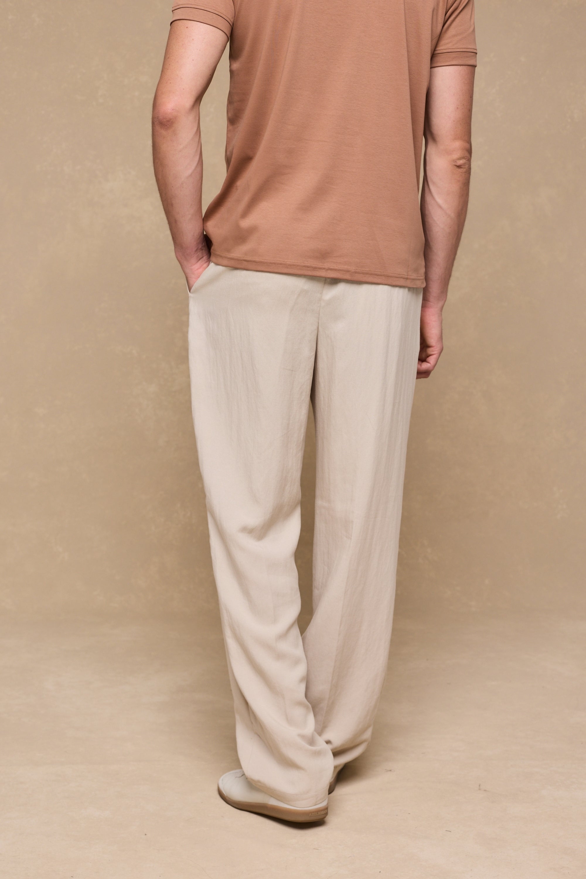 Helio Pleated Relaxed Trouser - Beige