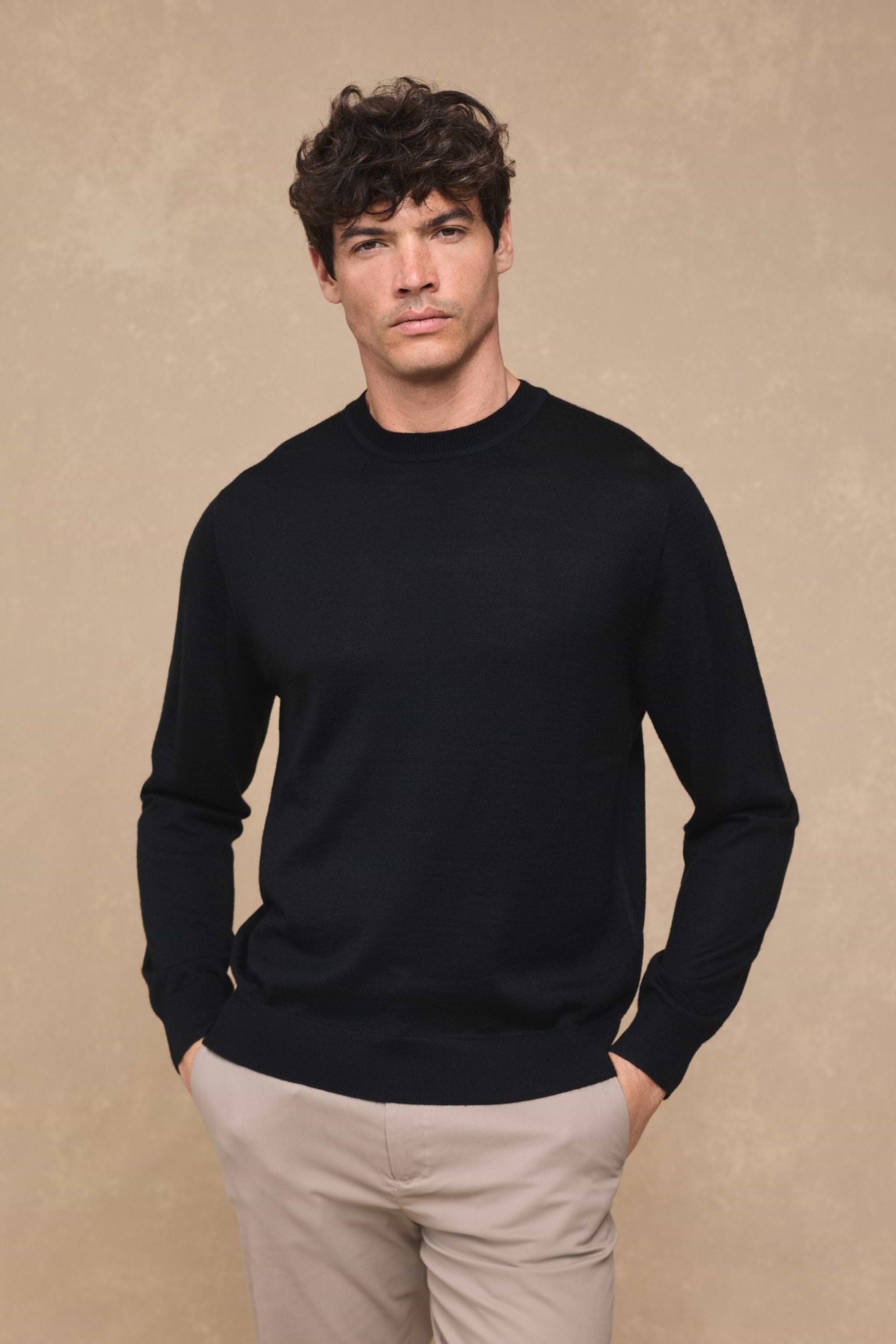 Rio Crew Neck Long Sleeve - Black