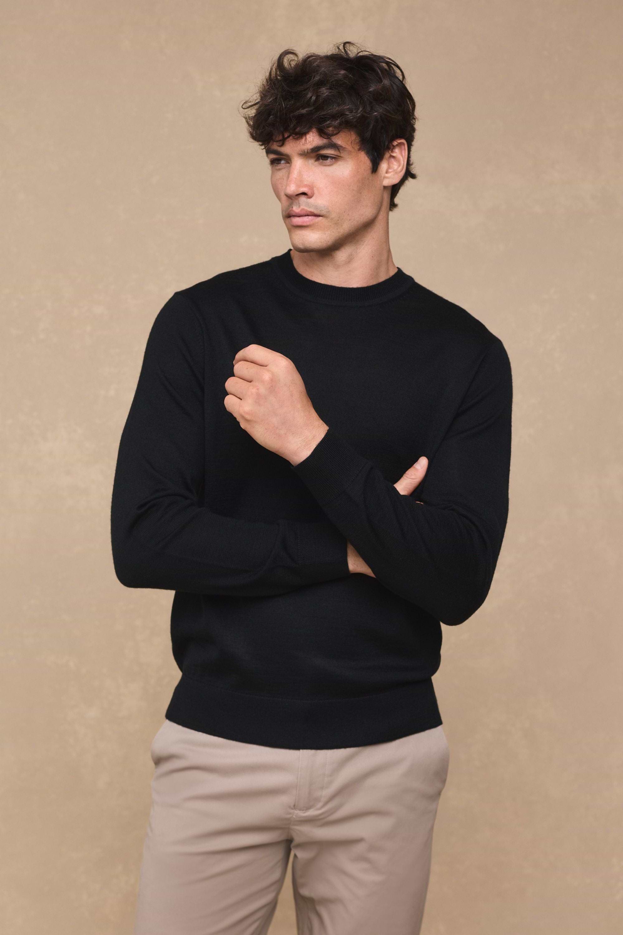 Rio Crew Neck Long Sleeve - Black