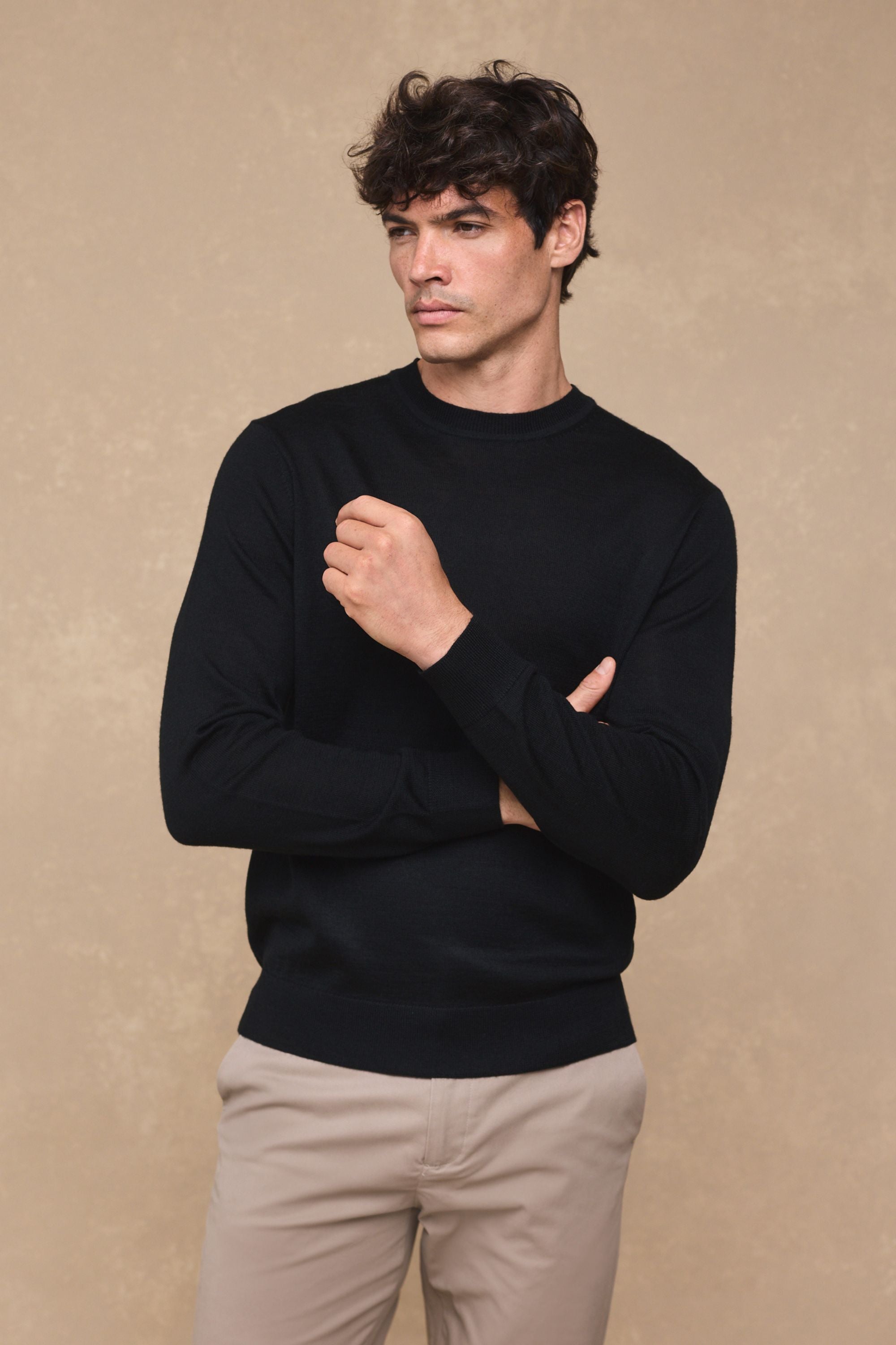 Rio Crew Neck Long Sleeve - Black