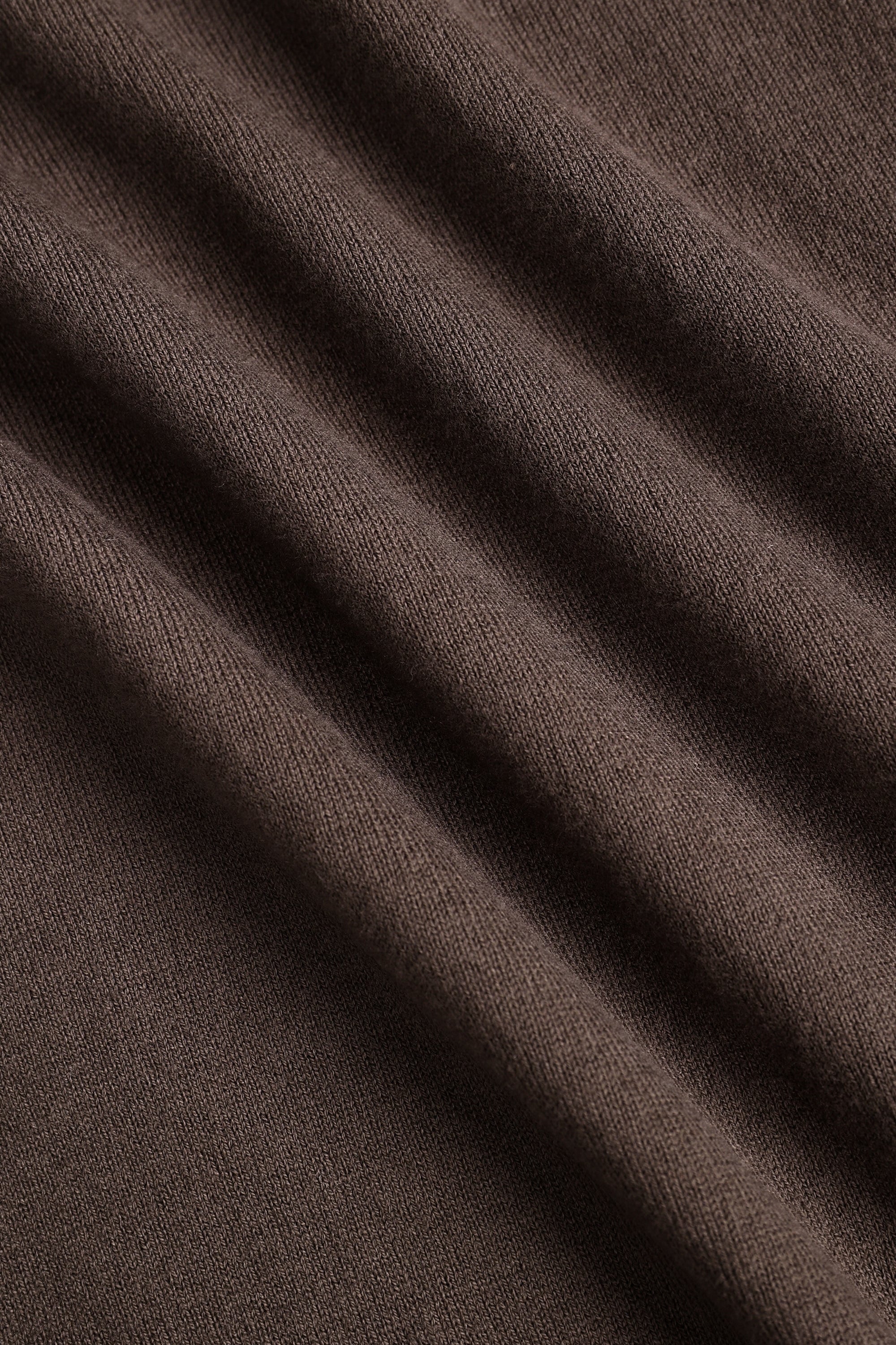 Andre Cotton Long Sleeve Button Polo - Mocha