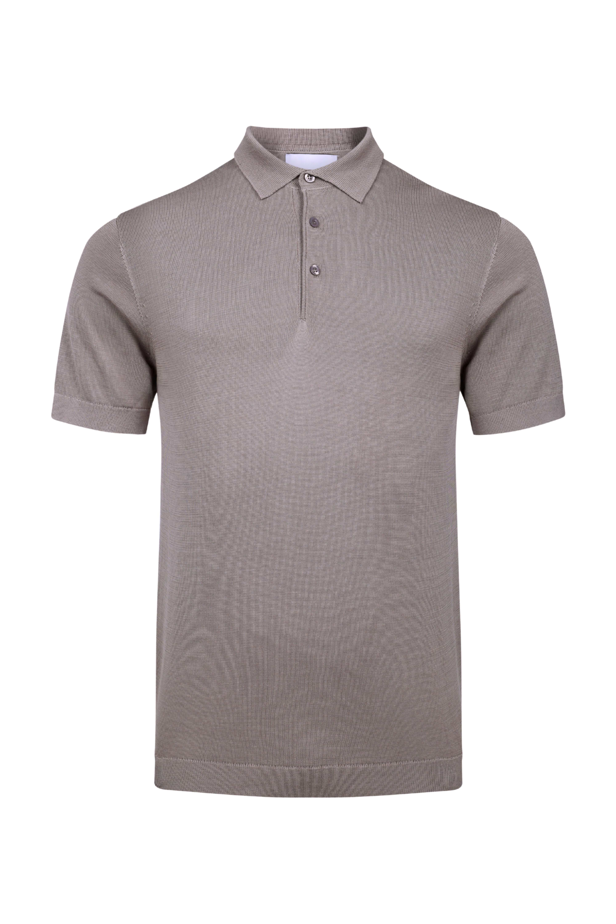 Pablo Half Placket Short Sleeve Knitted Polo - Sand