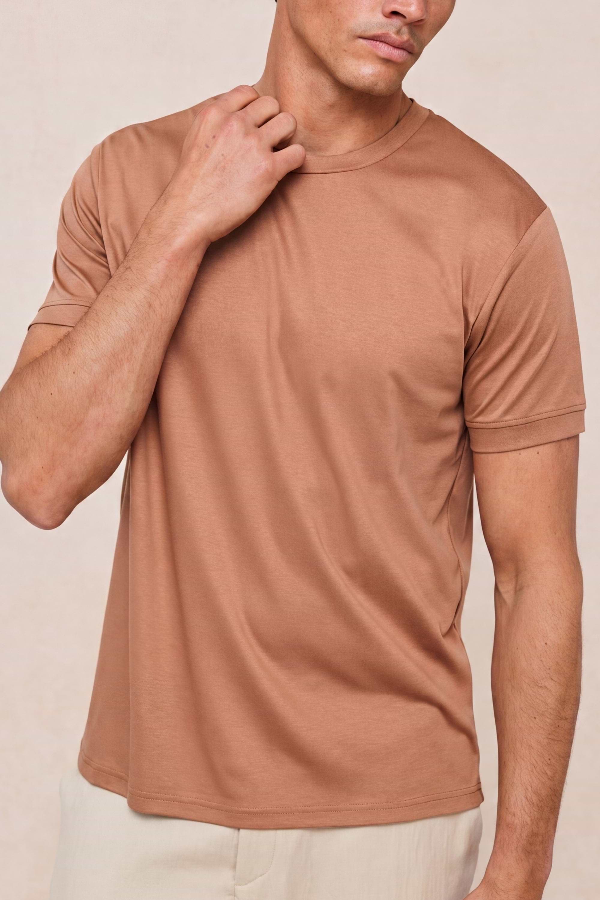 Luxe Mercerised T-Shirt - Rust Orange