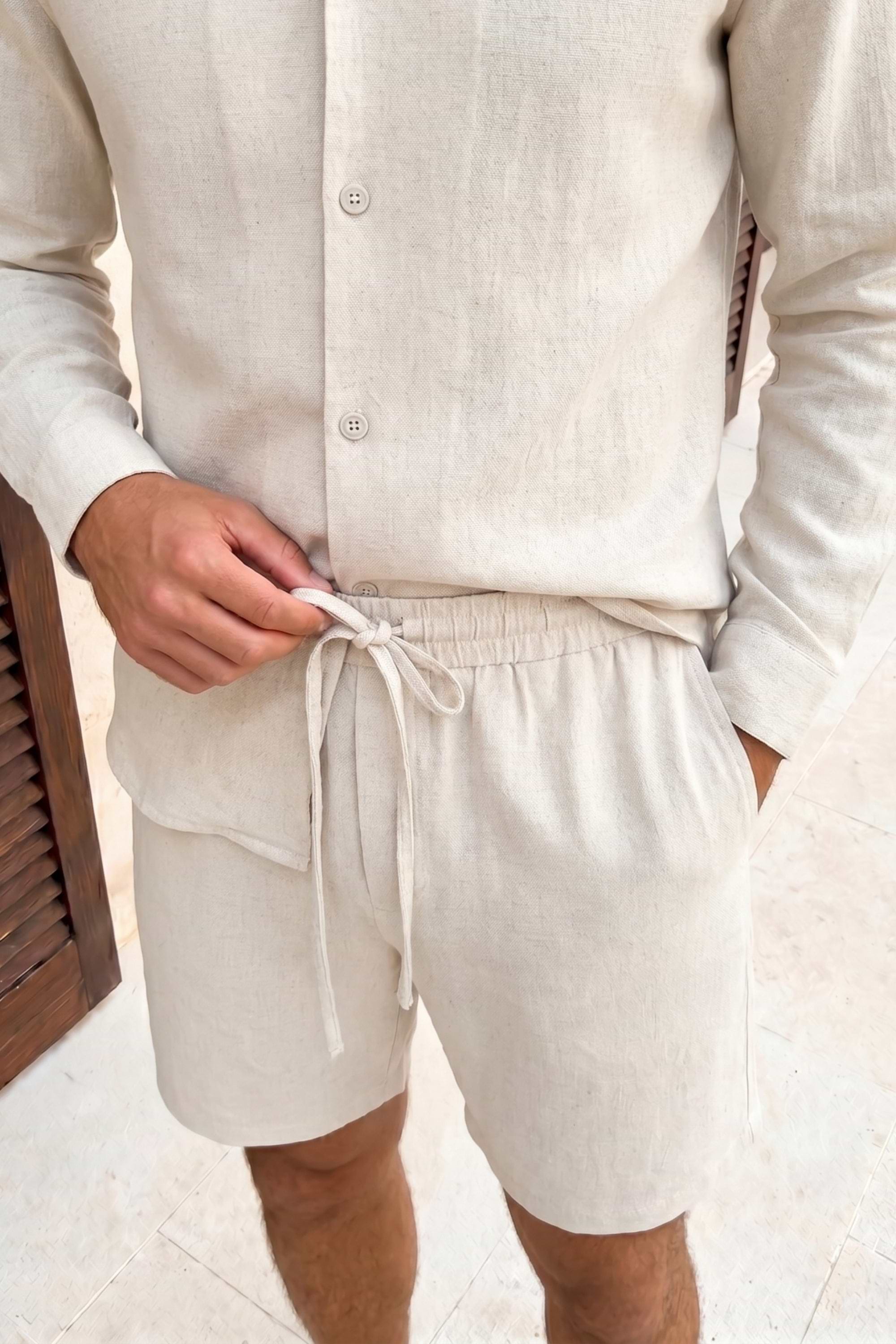 Cami Linen Short - Oatmeal