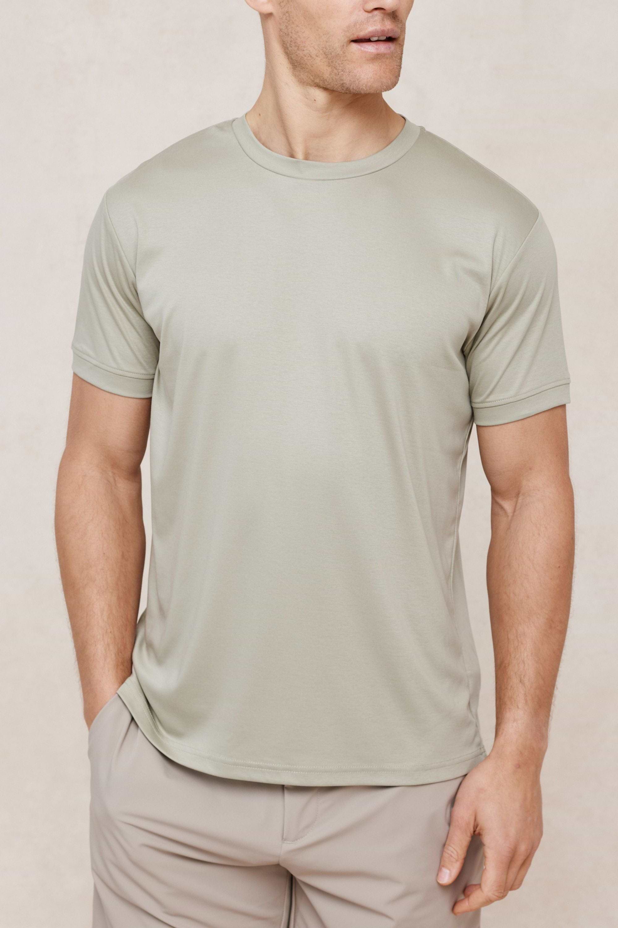 Luxe Mercerised T-Shirt - Light Sage