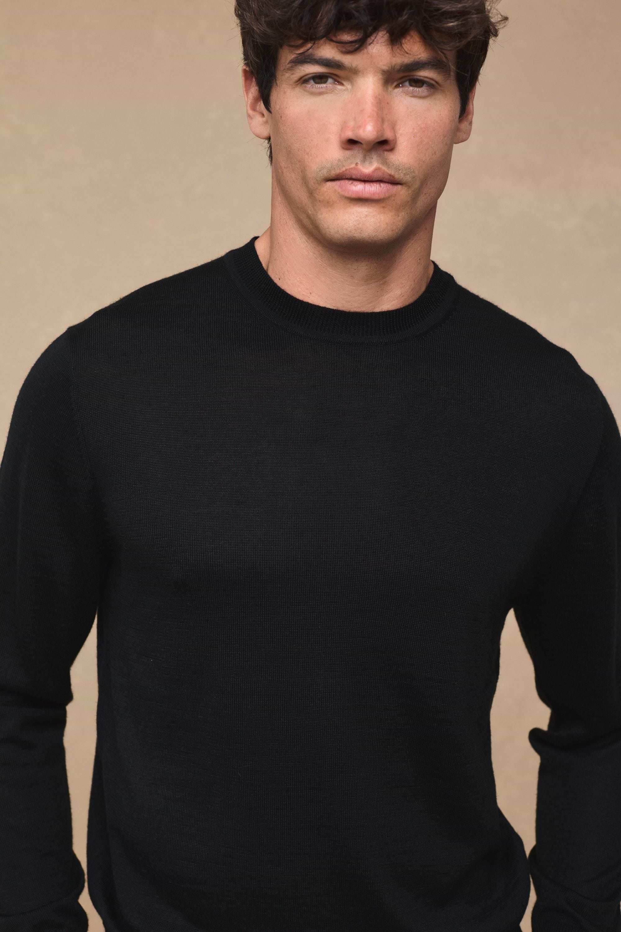 Rio Crew Neck Long Sleeve - Black