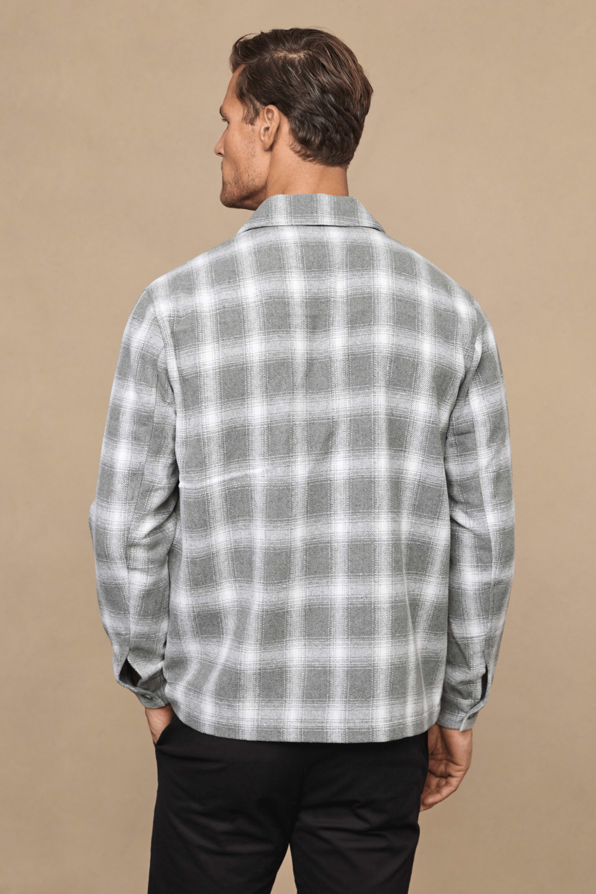 Vienna Checked Overshirt - Sage/Ivory