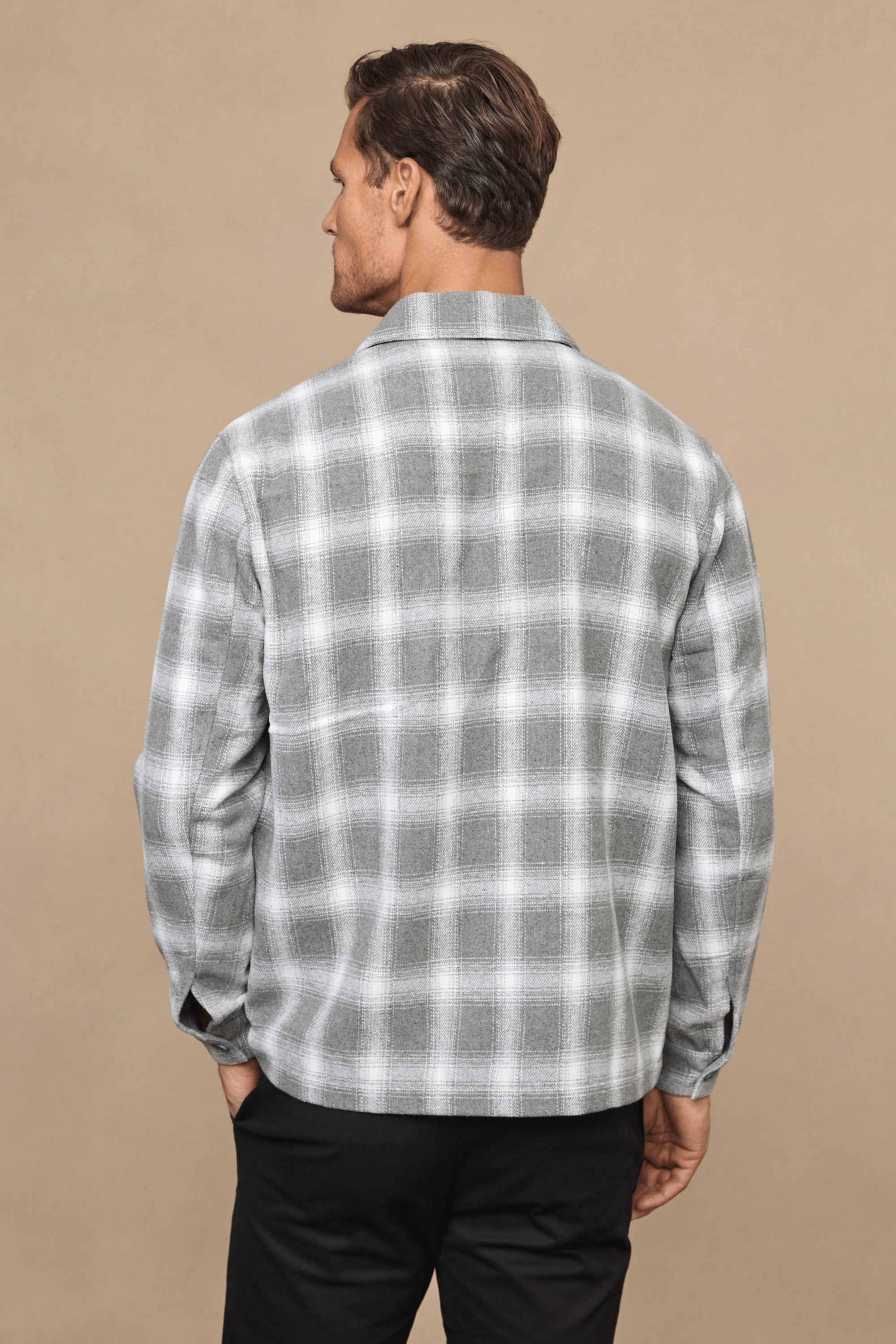 Vienna Checked Overshirt - Sage/Ivory