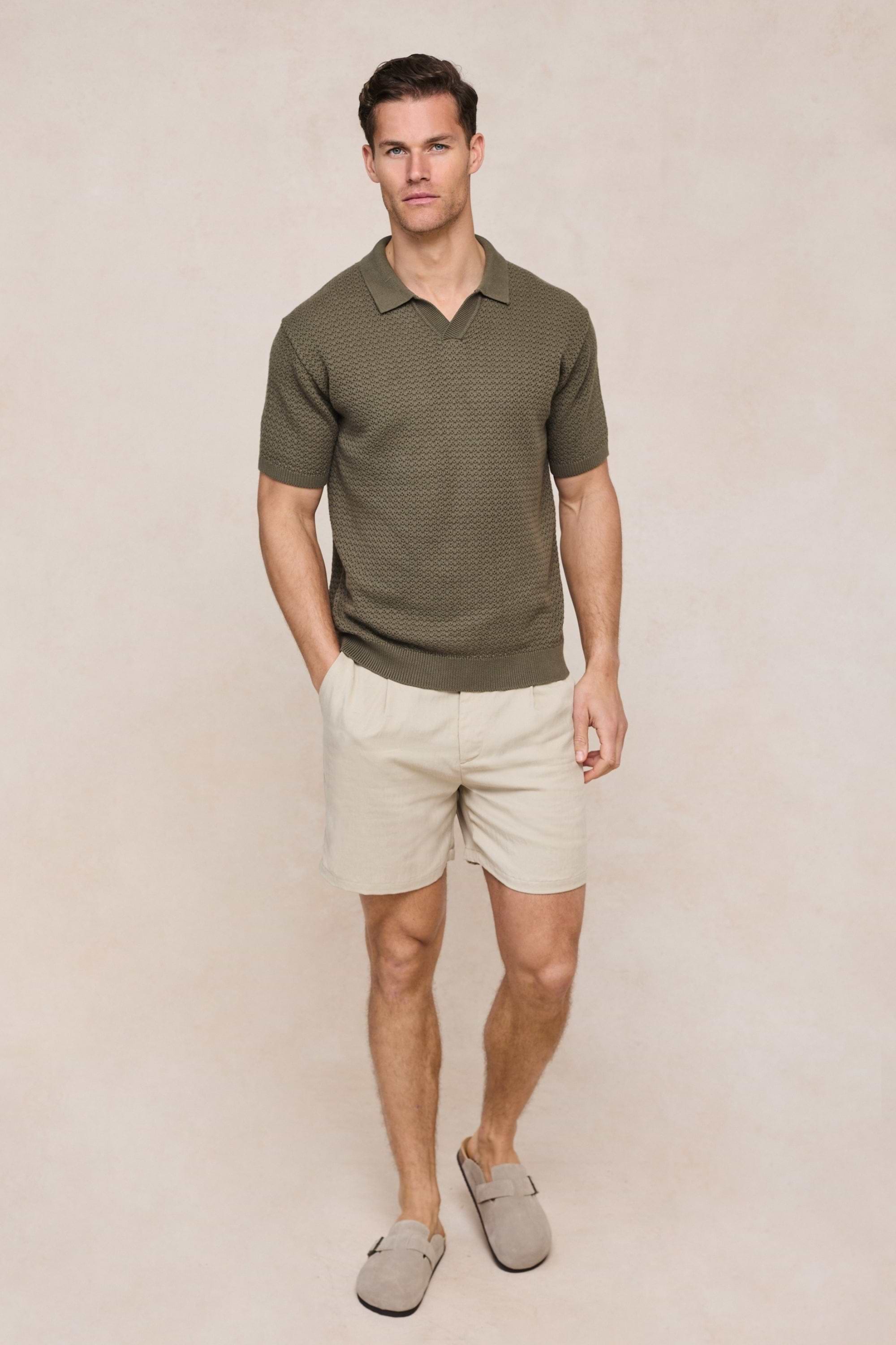 Rapha Cotton Knit Polo - Dark Olive