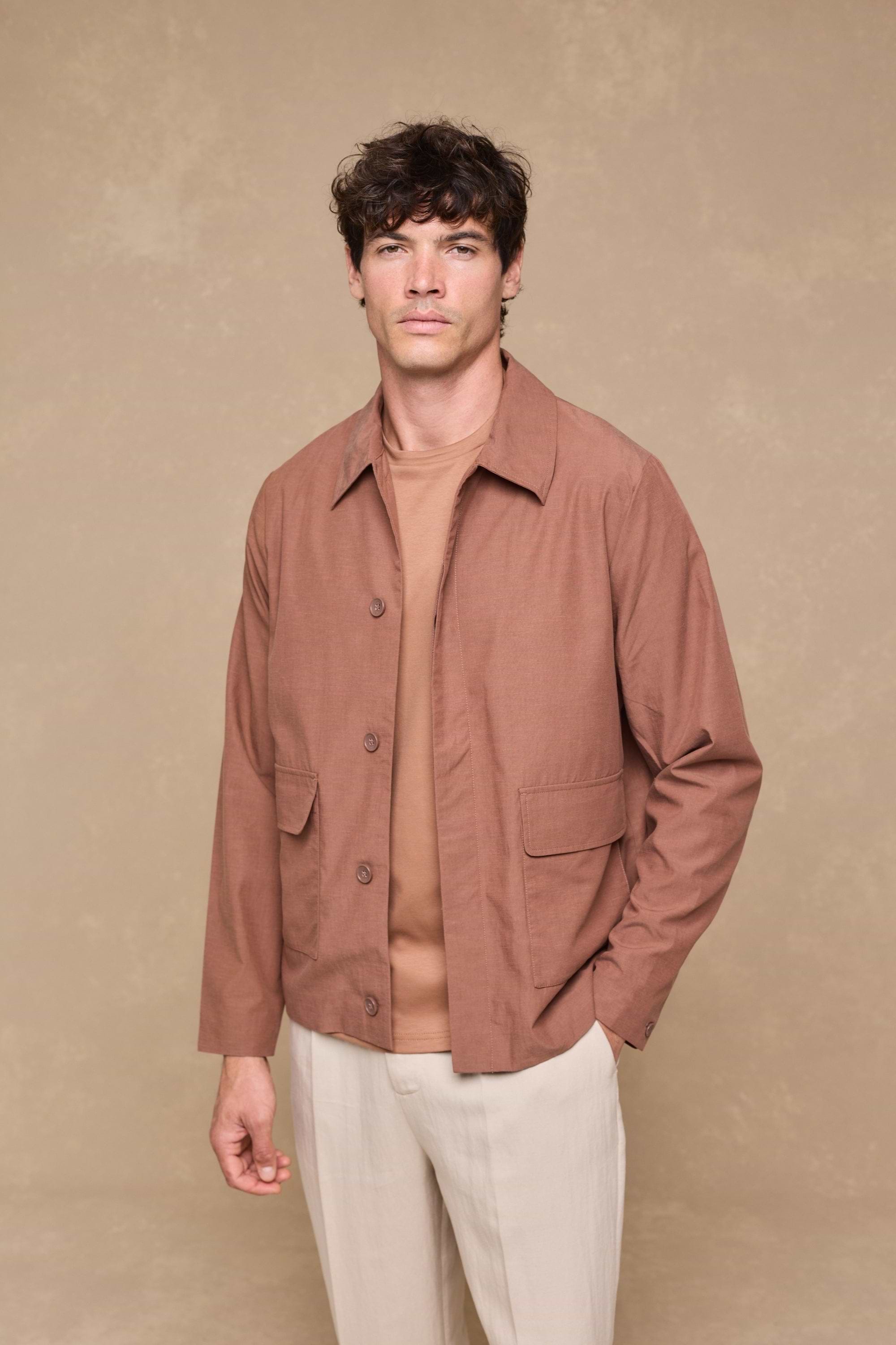 Diego Patch Pocket Tailored Jacket - Rust