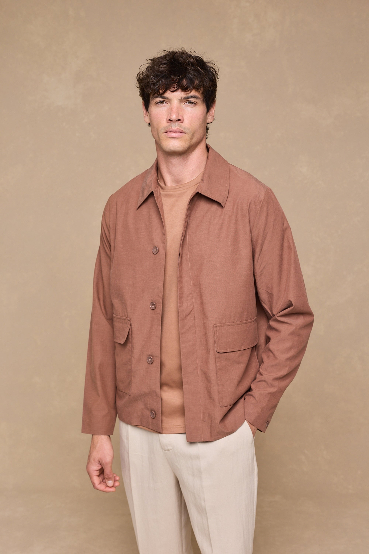 Diego Patch Pocket Tailored Jacket - Rust