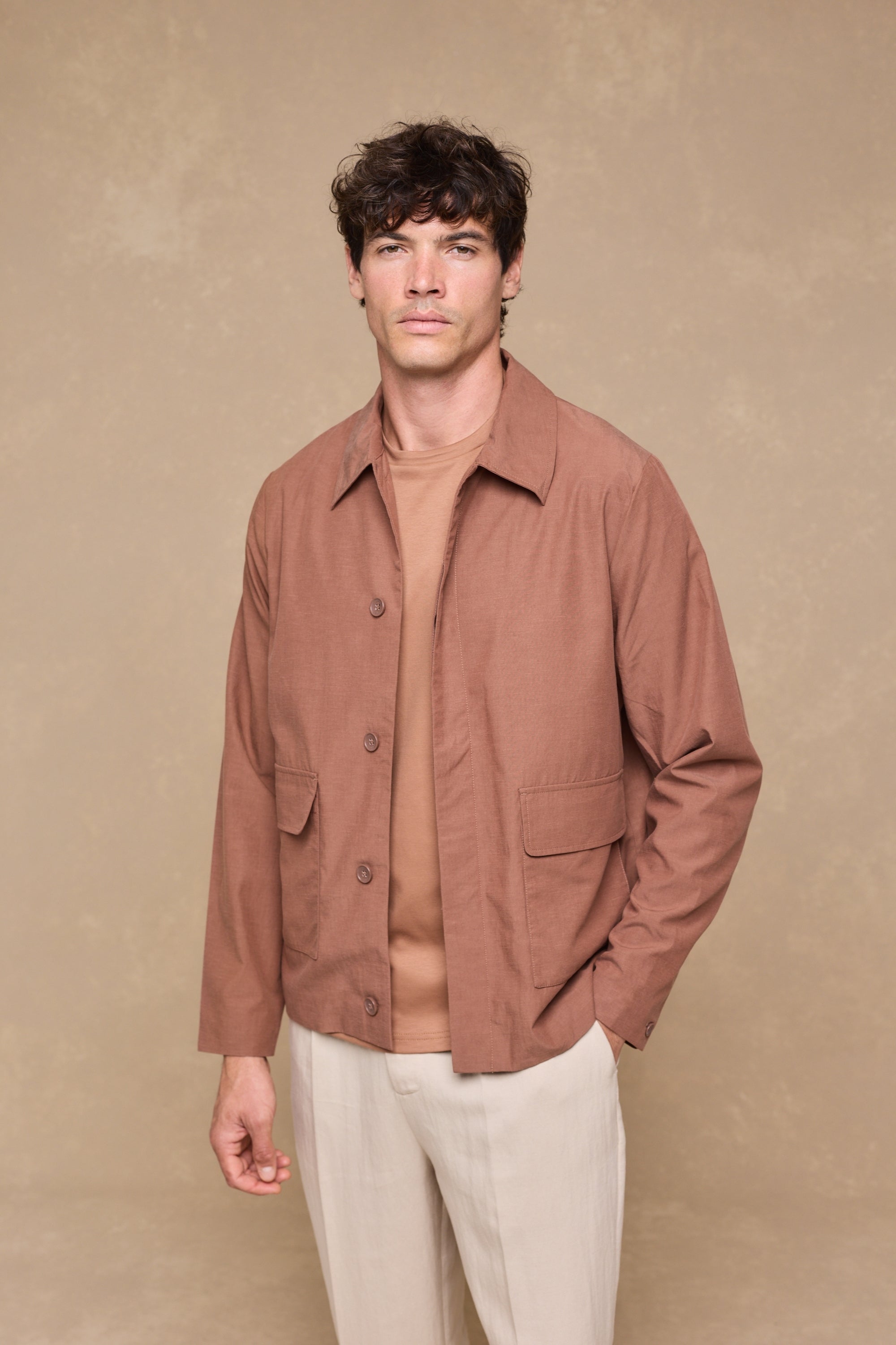 Diego Patch Pocket Tailored Jacket - Rust