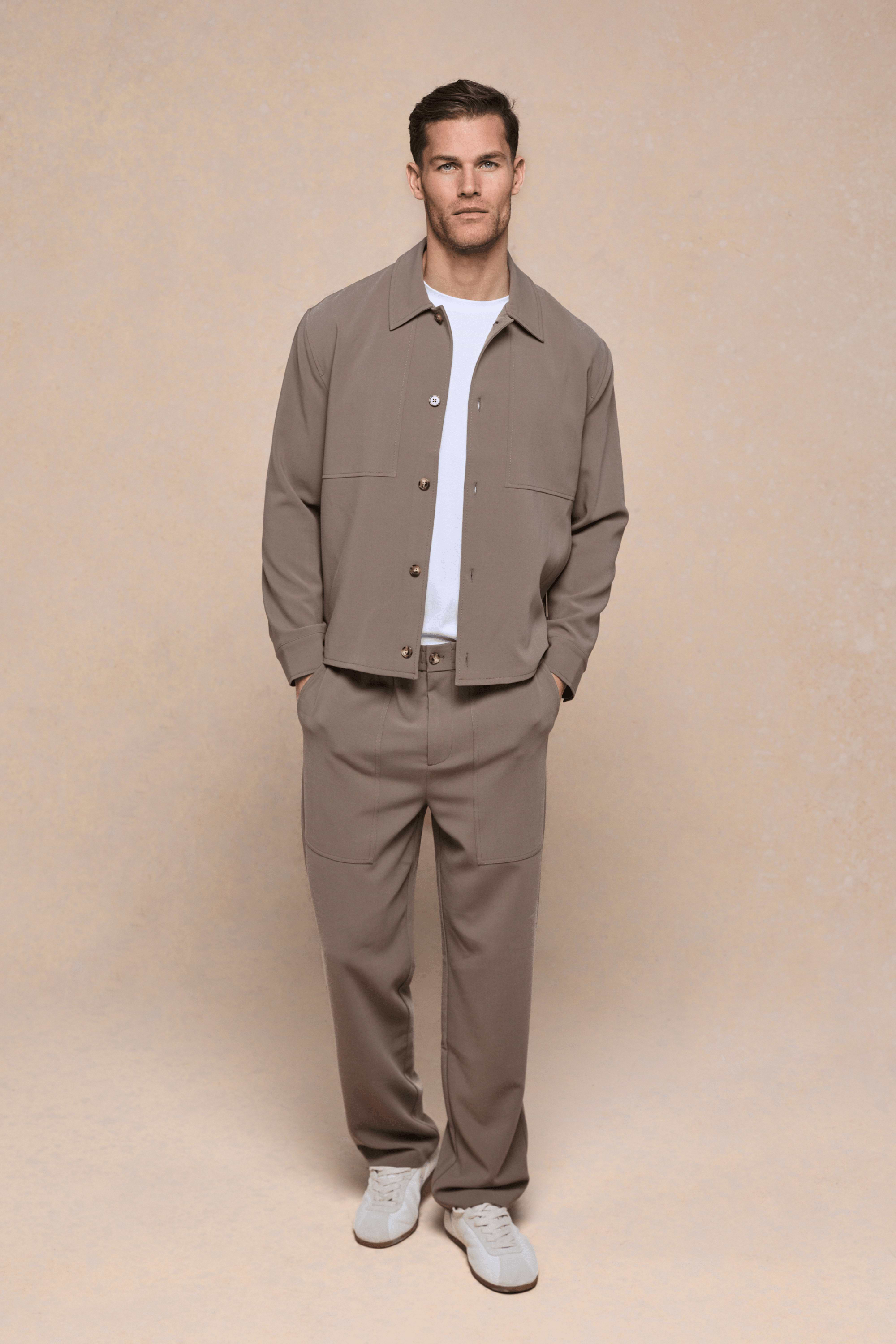 Julien Relaxed Panelled Jacket - Olive