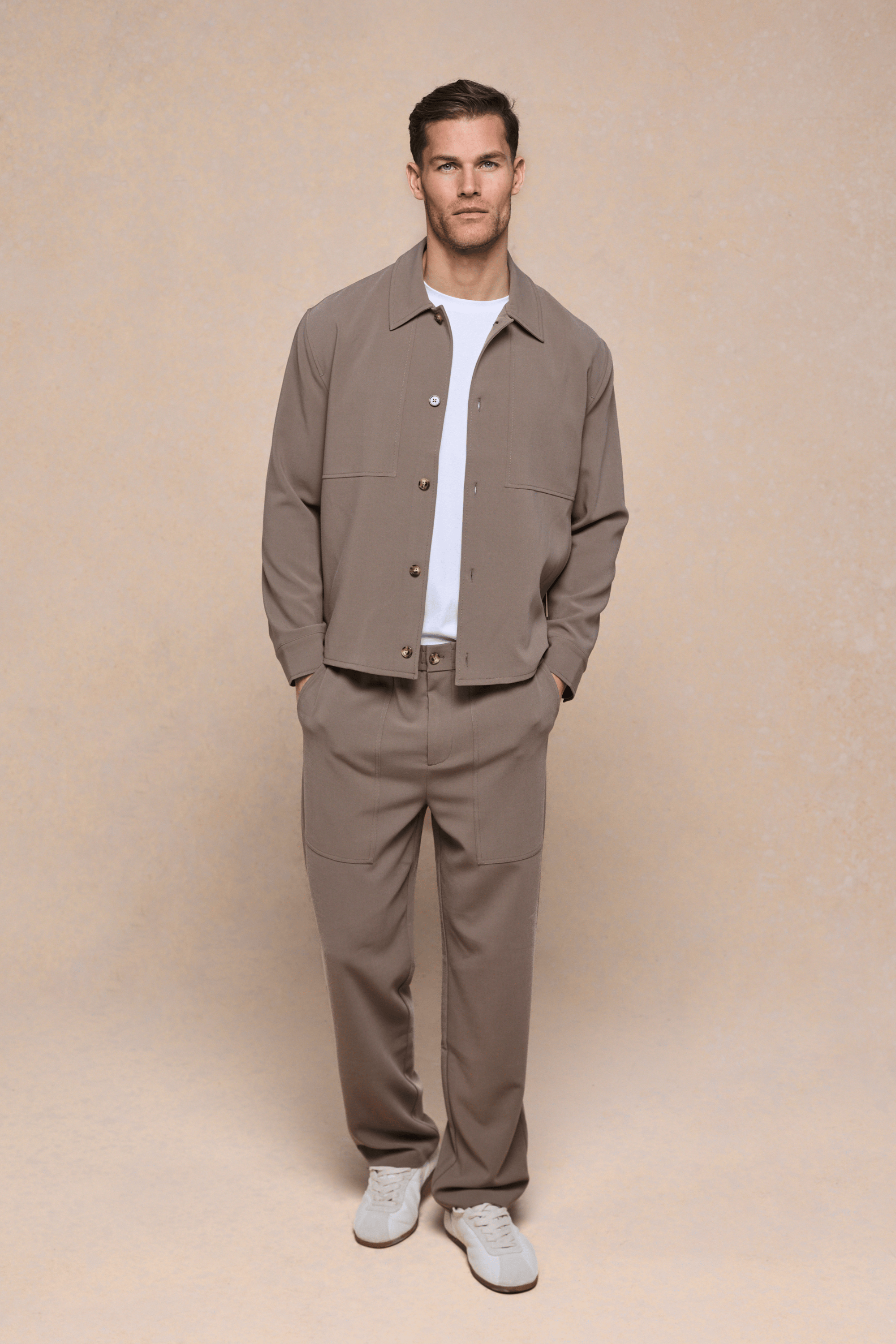 Julien Relaxed Panelled Jacket - Olive