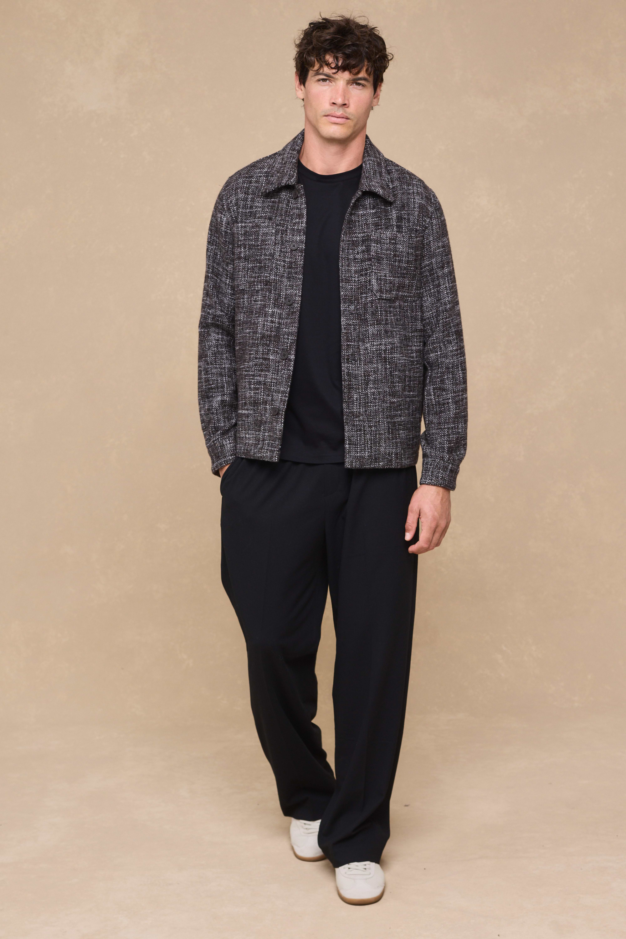 Vincent Tweed Overshirt - Brown Multi