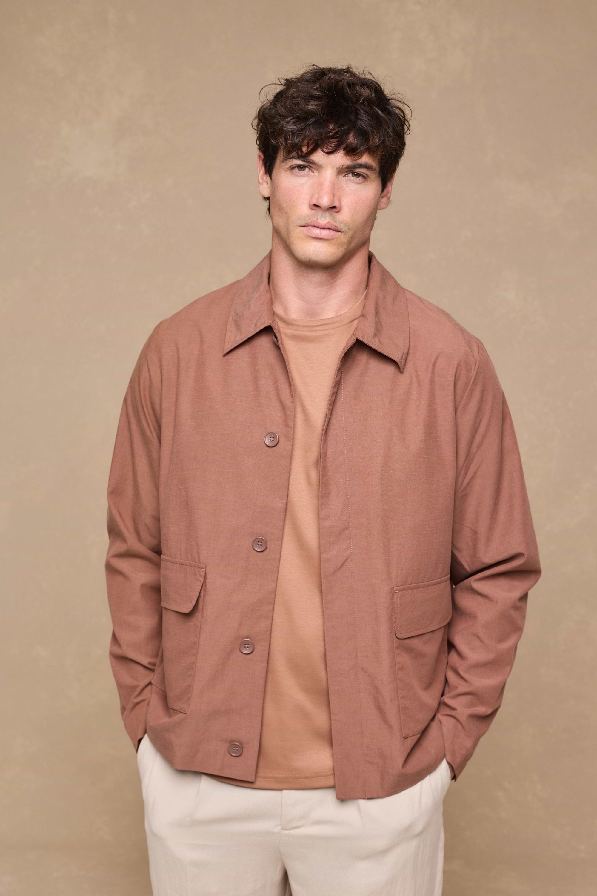 Diego Patch Pocket Tailored Jacket - Rust