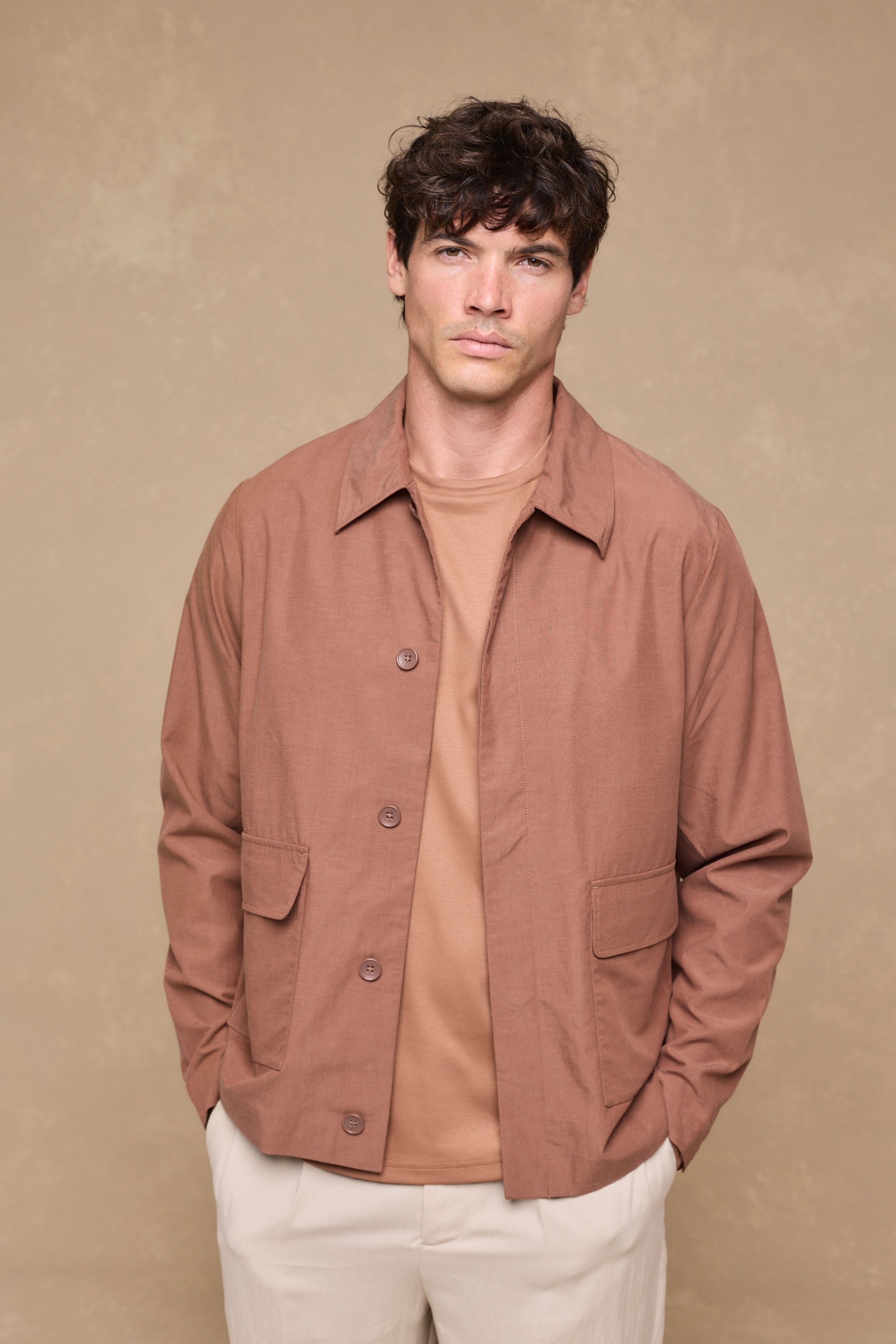 Diego Patch Pocket Tailored Jacket - Rust