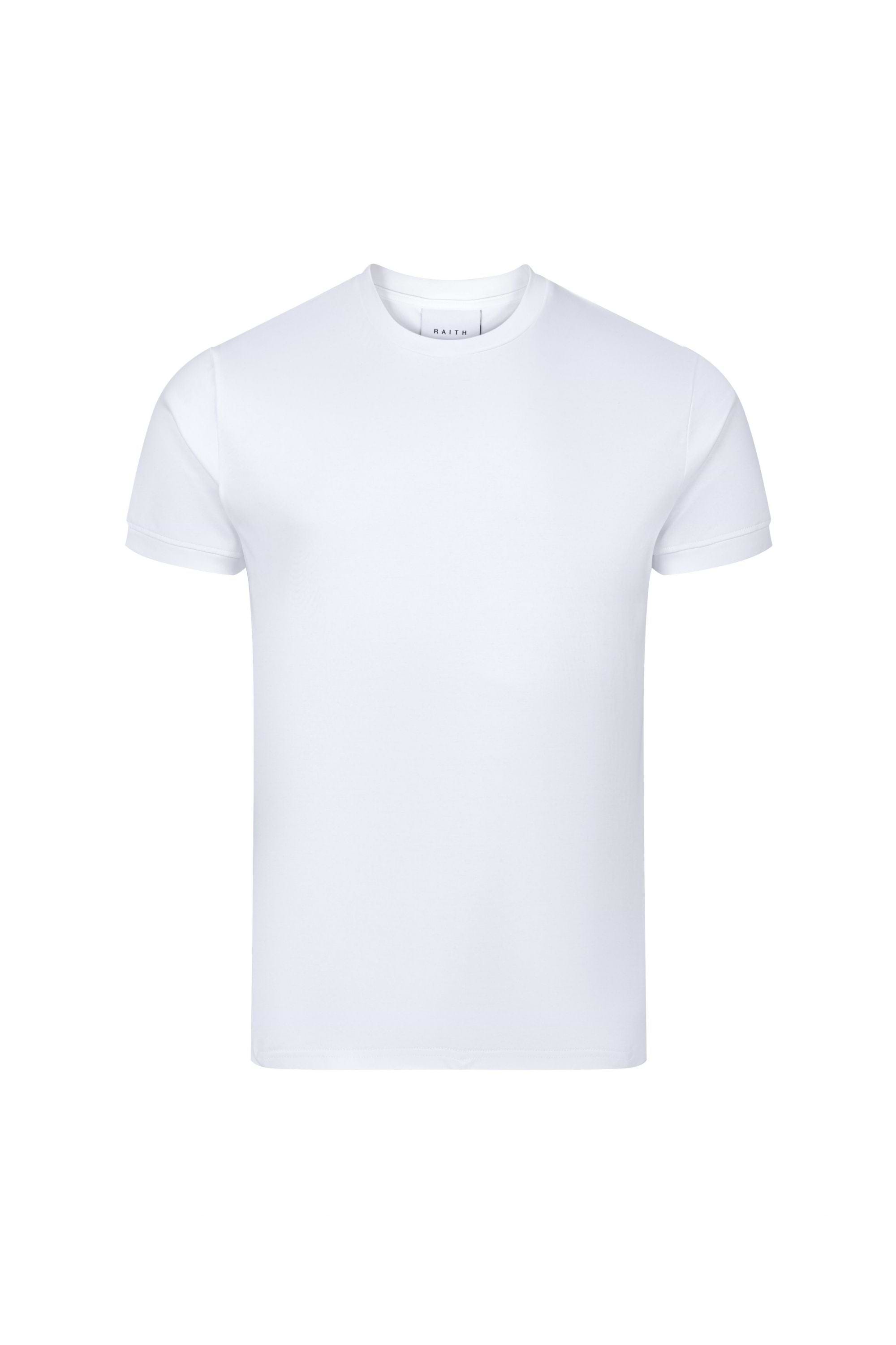 Luxuriöses, merzerisiertes T-Shirt - Weiß