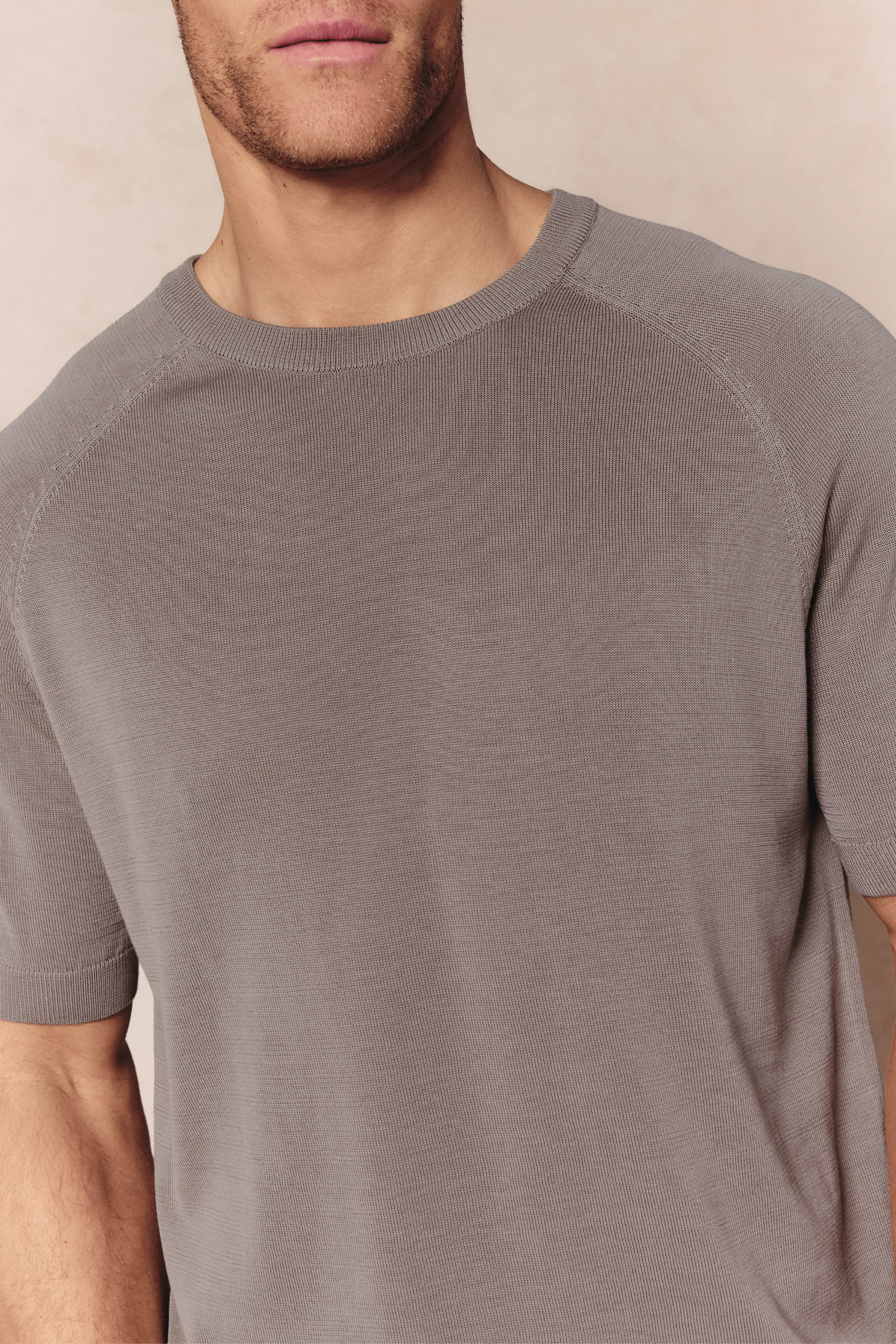 Riera Knit Crew Neck T-Shirt - Sand