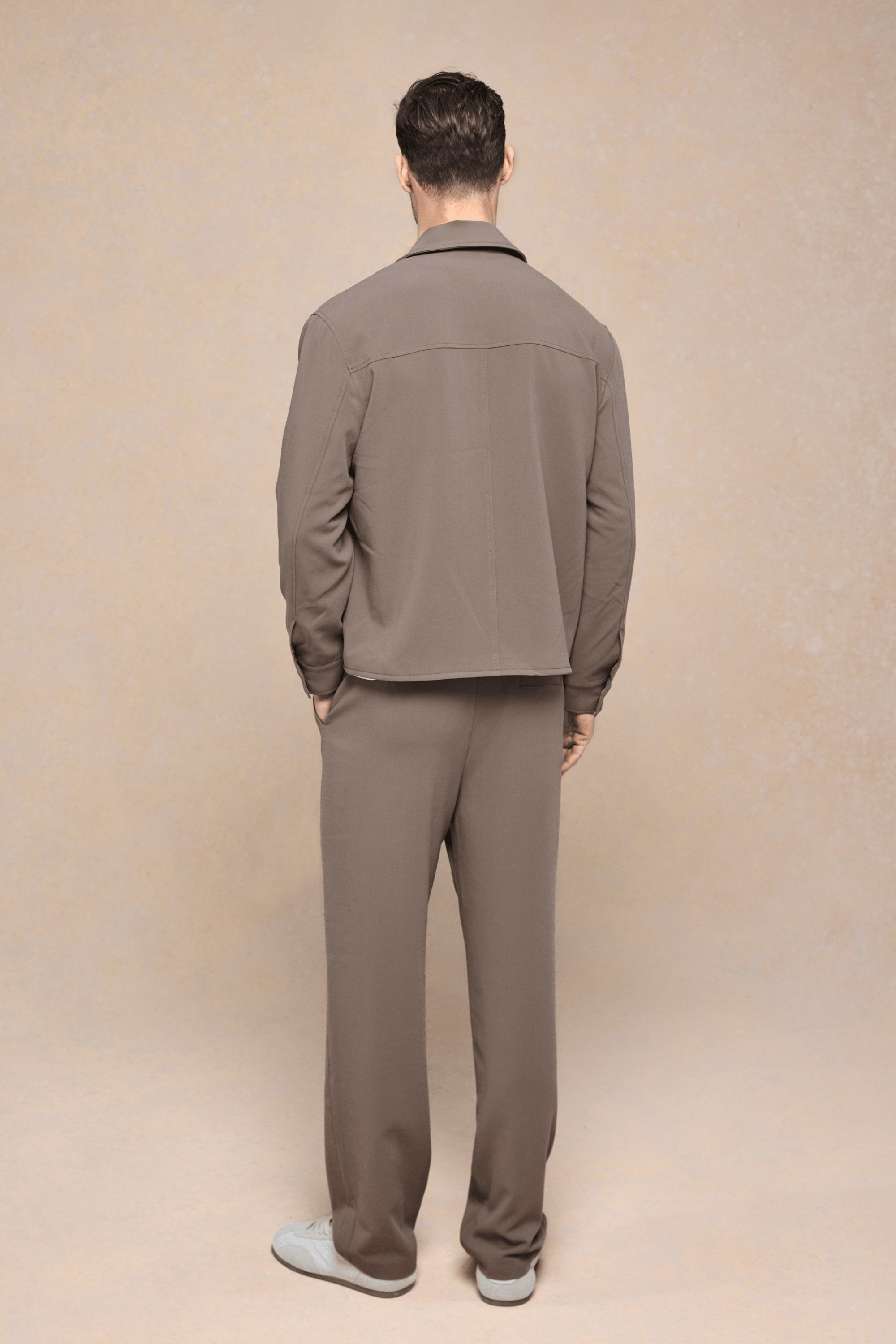 Julien Relaxed Panelled Jacket - Olive