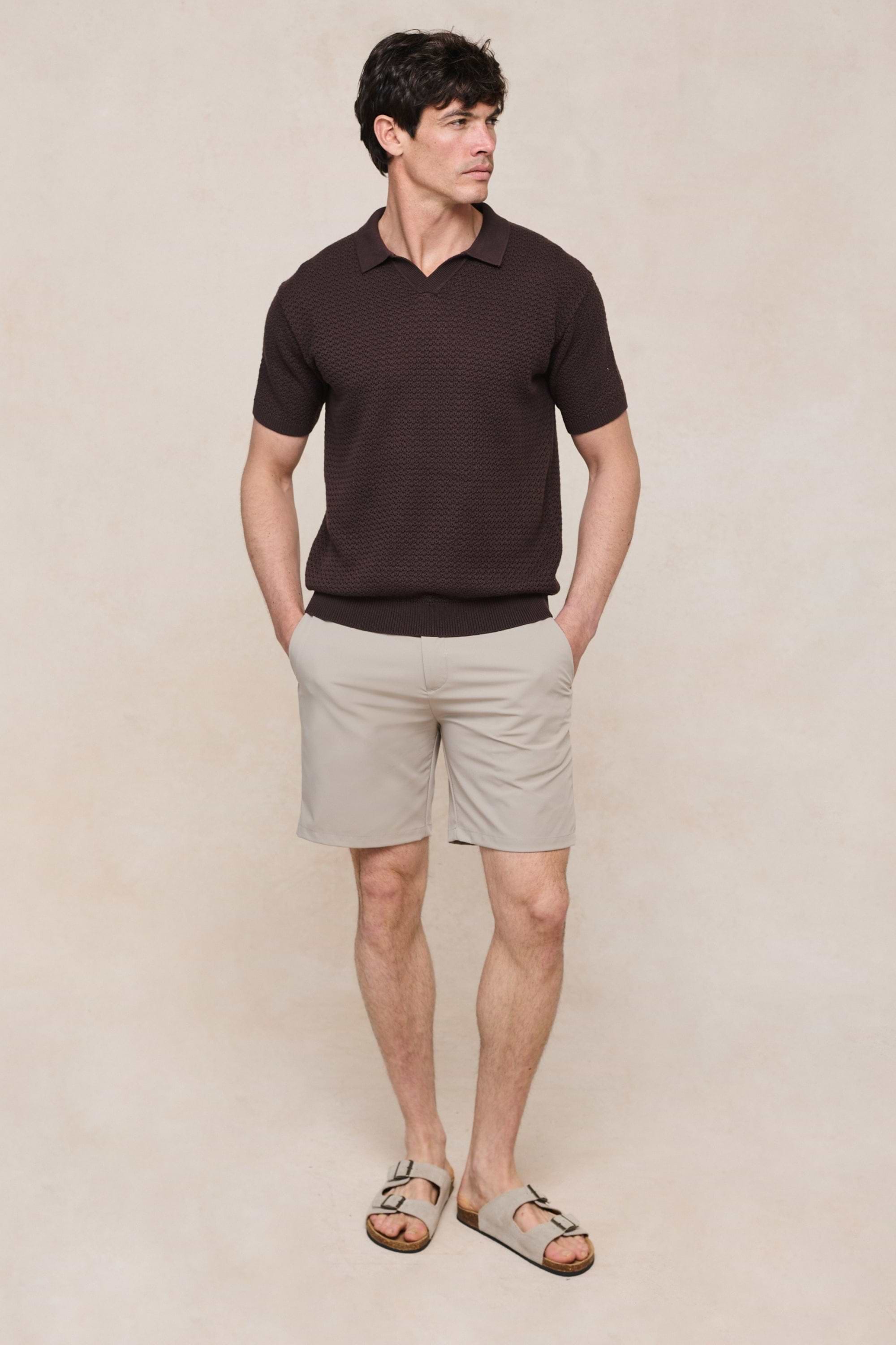 Rapha Cotton Knit Polo - Brown