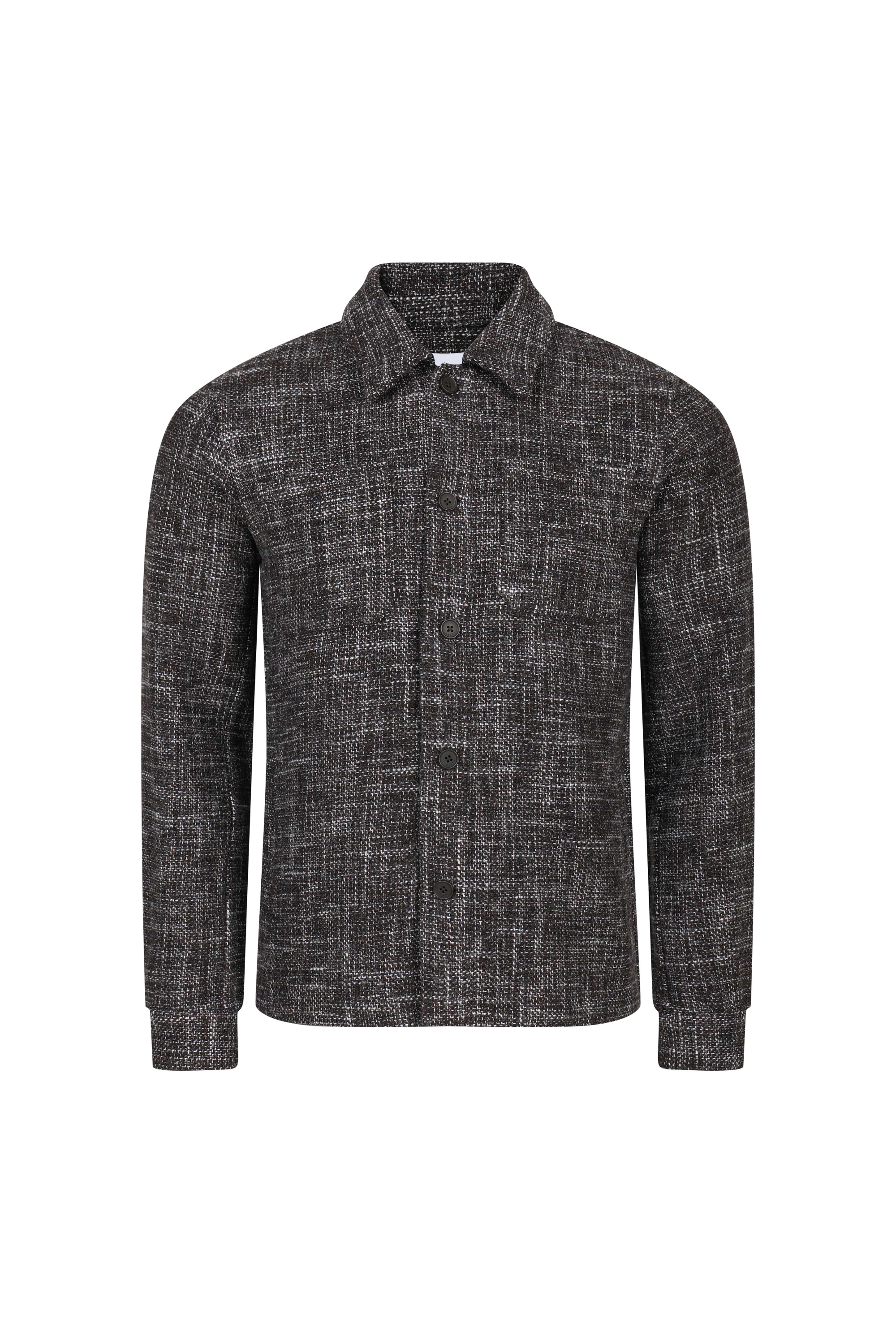 Vincent Tweed Overshirt - Brown Multi