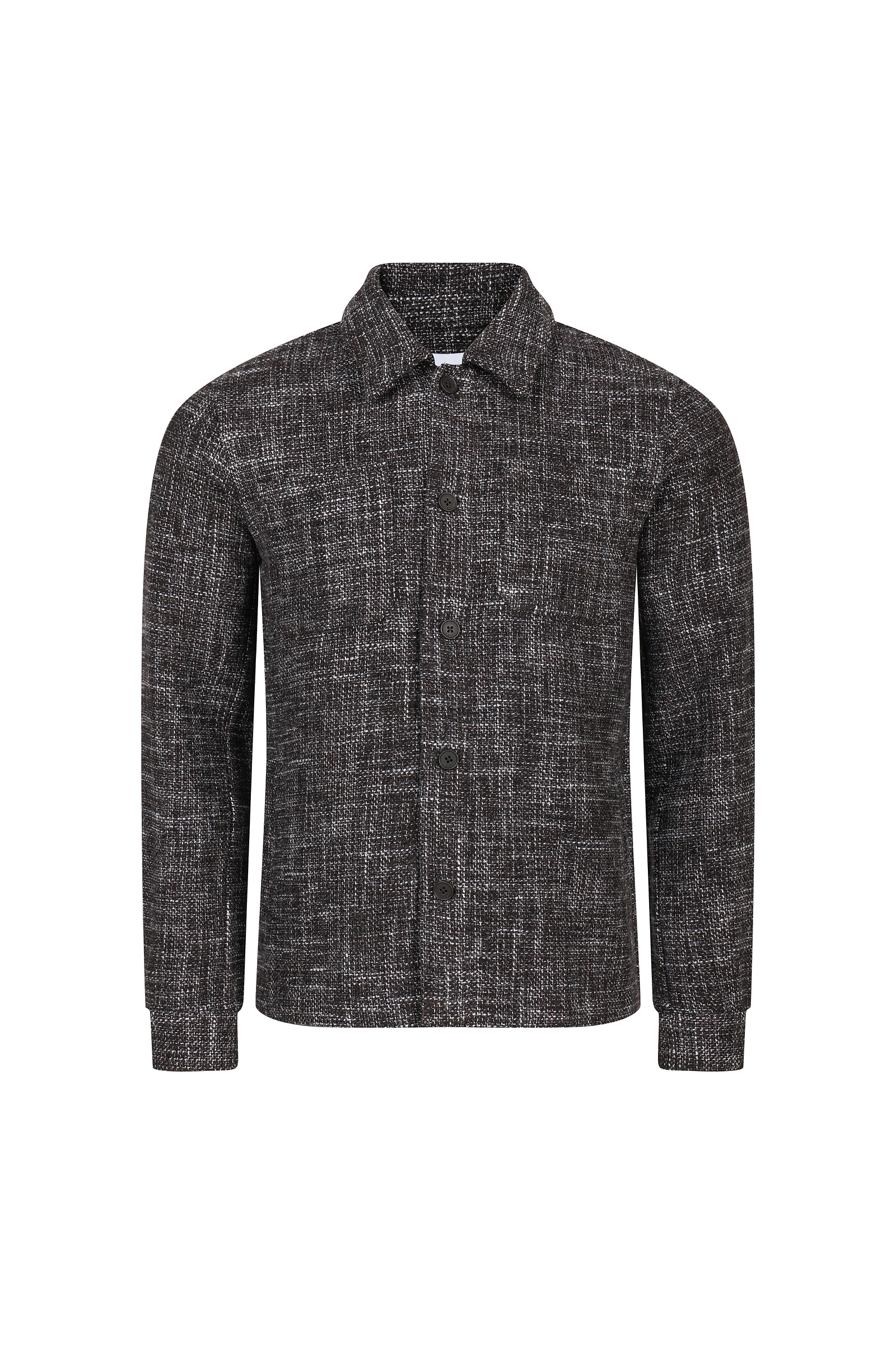 Vincent Tweed Overshirt - Brown Multi