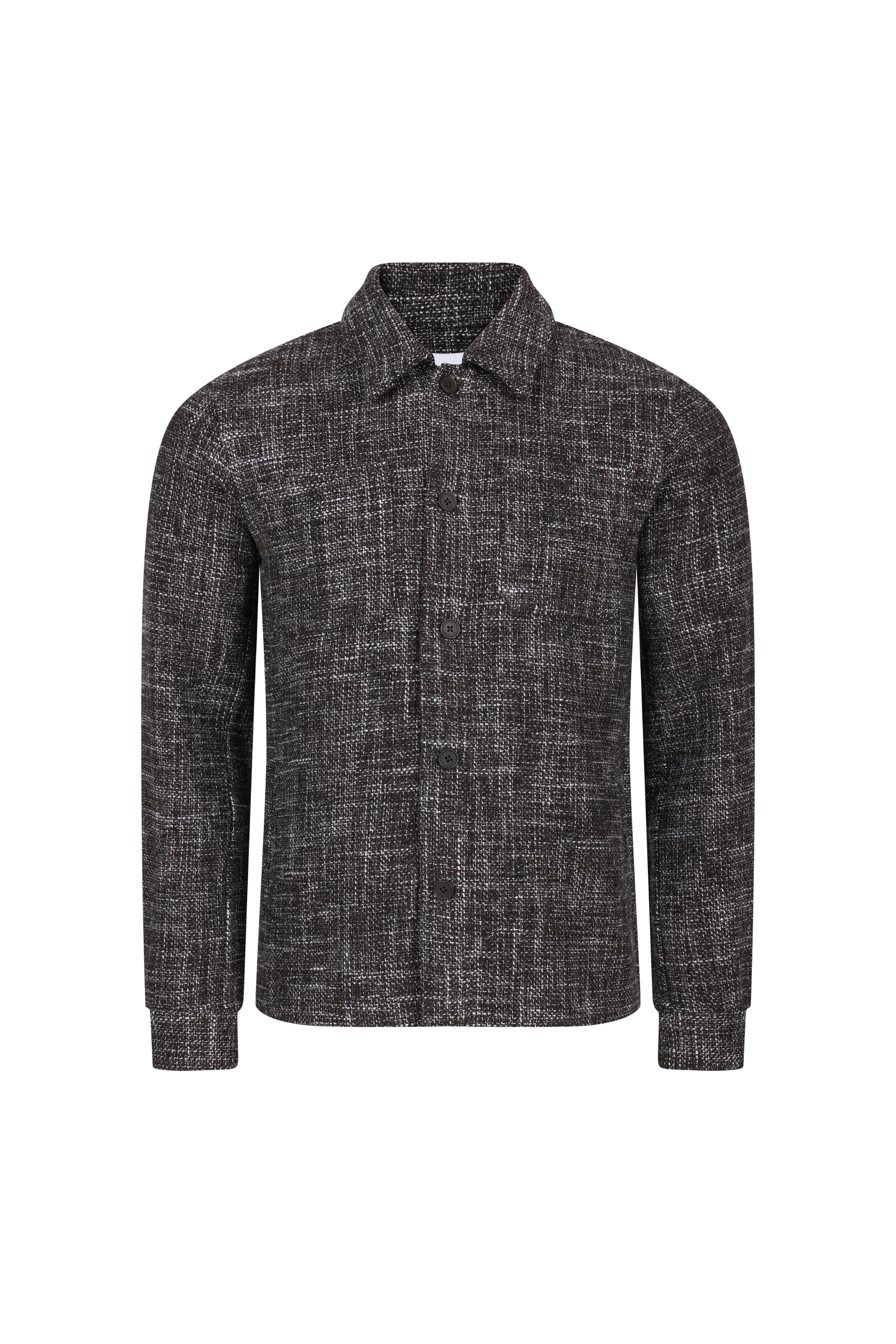 Vincent Tweed Overshirt - Brown Multi