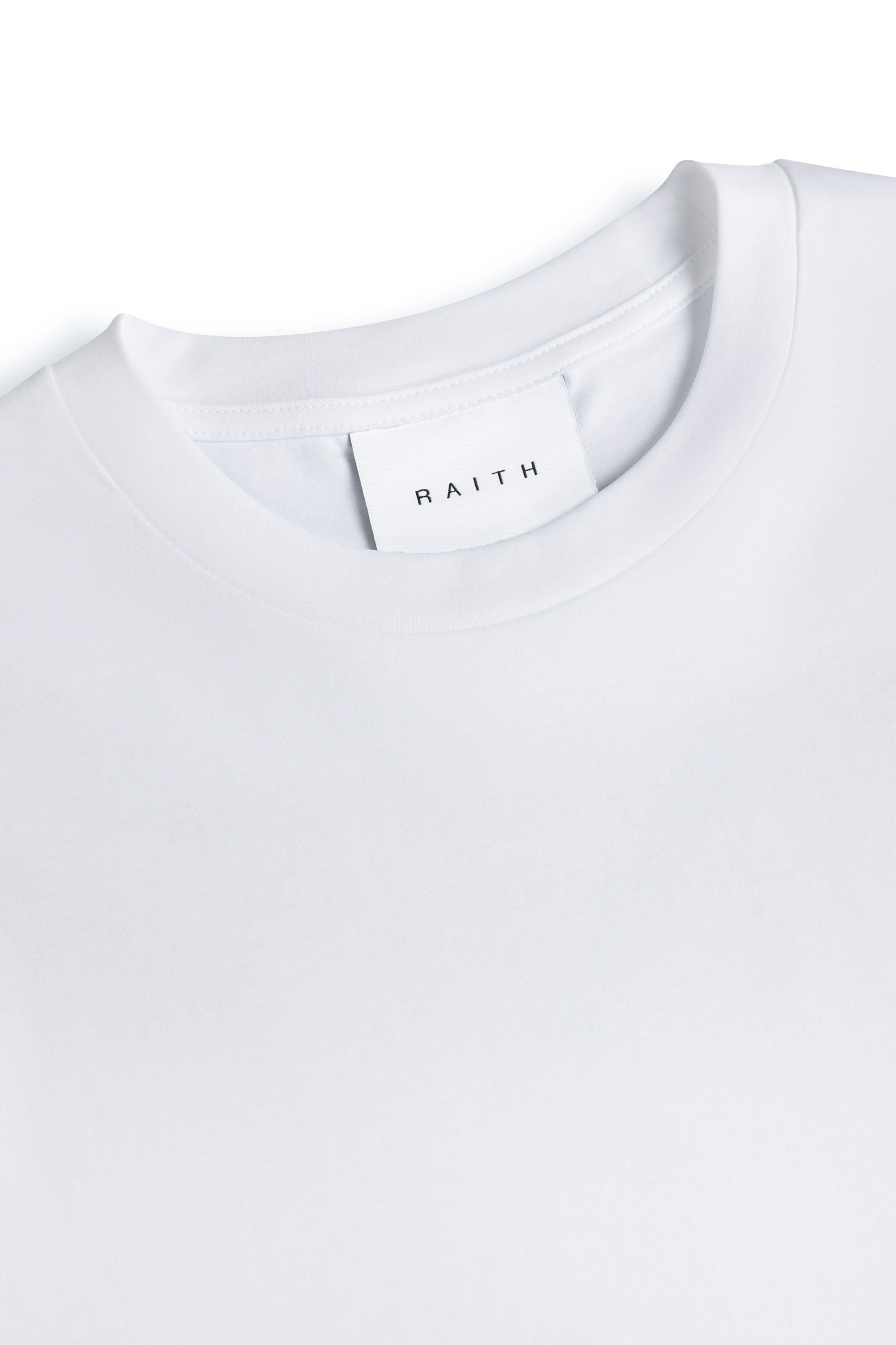 Luxuriöses, merzerisiertes T-Shirt - Weiß