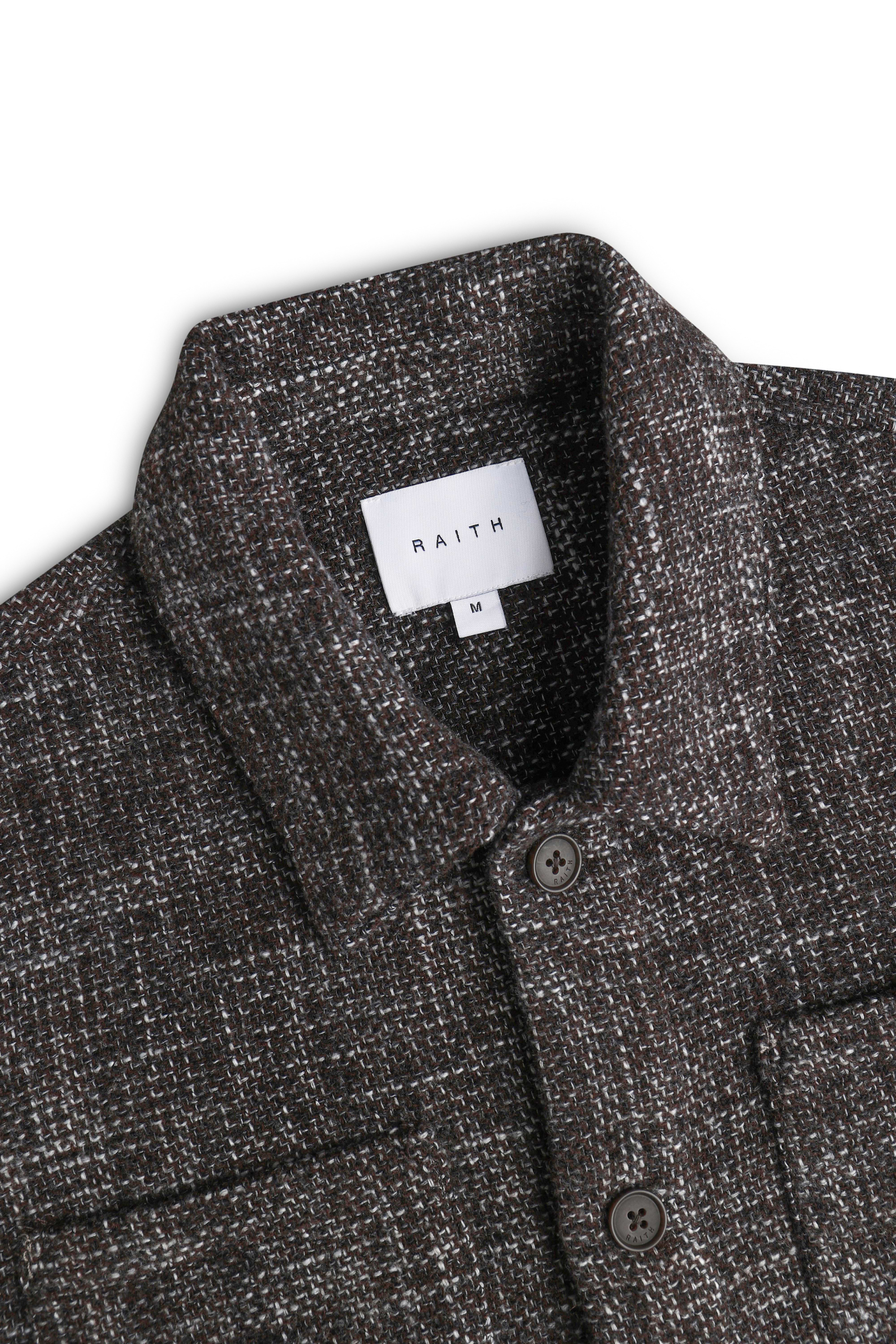 Vincent Tweed Overshirt - Brown Multi