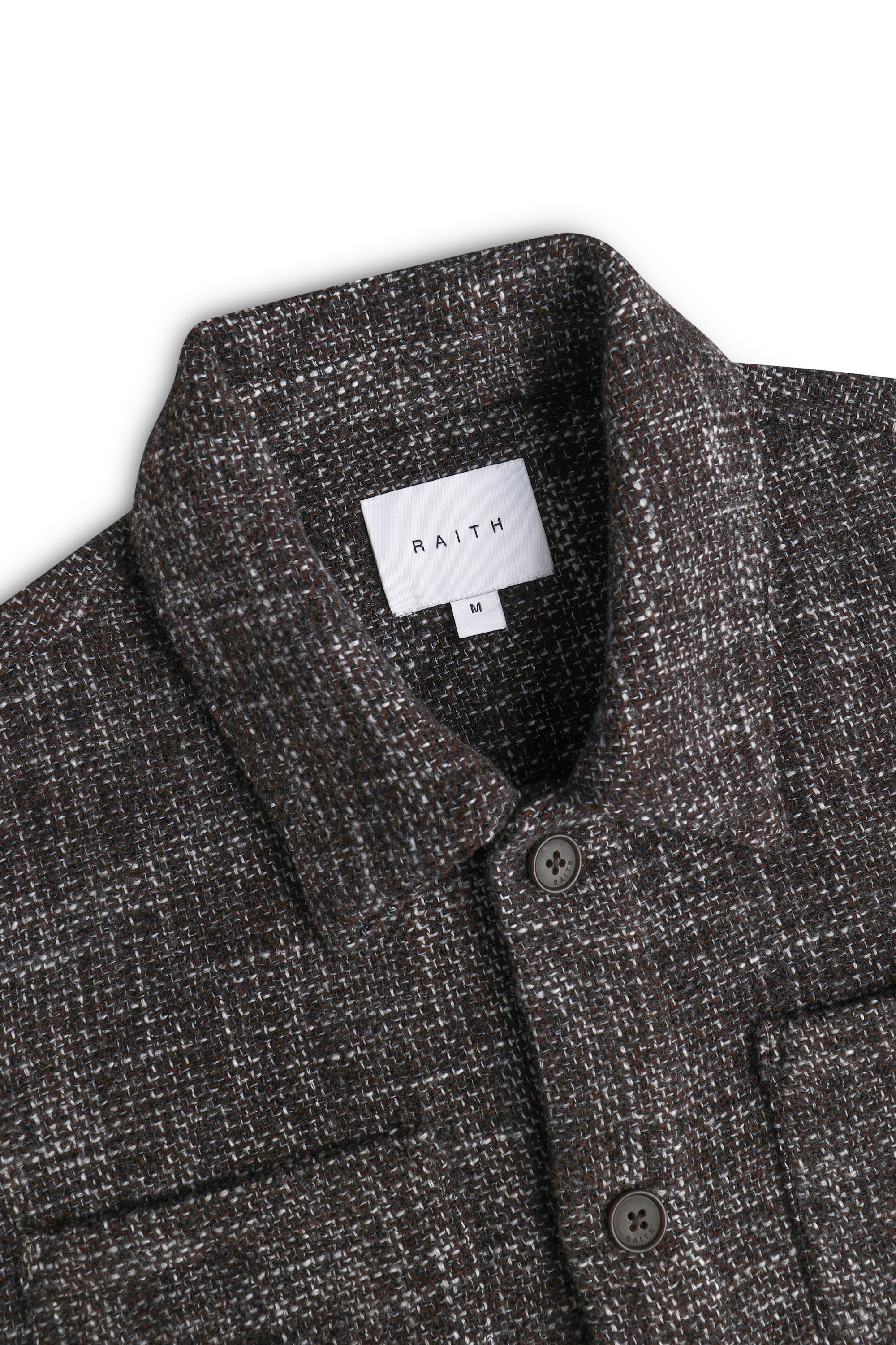 Vincent Tweed Overshirt - Brown Multi