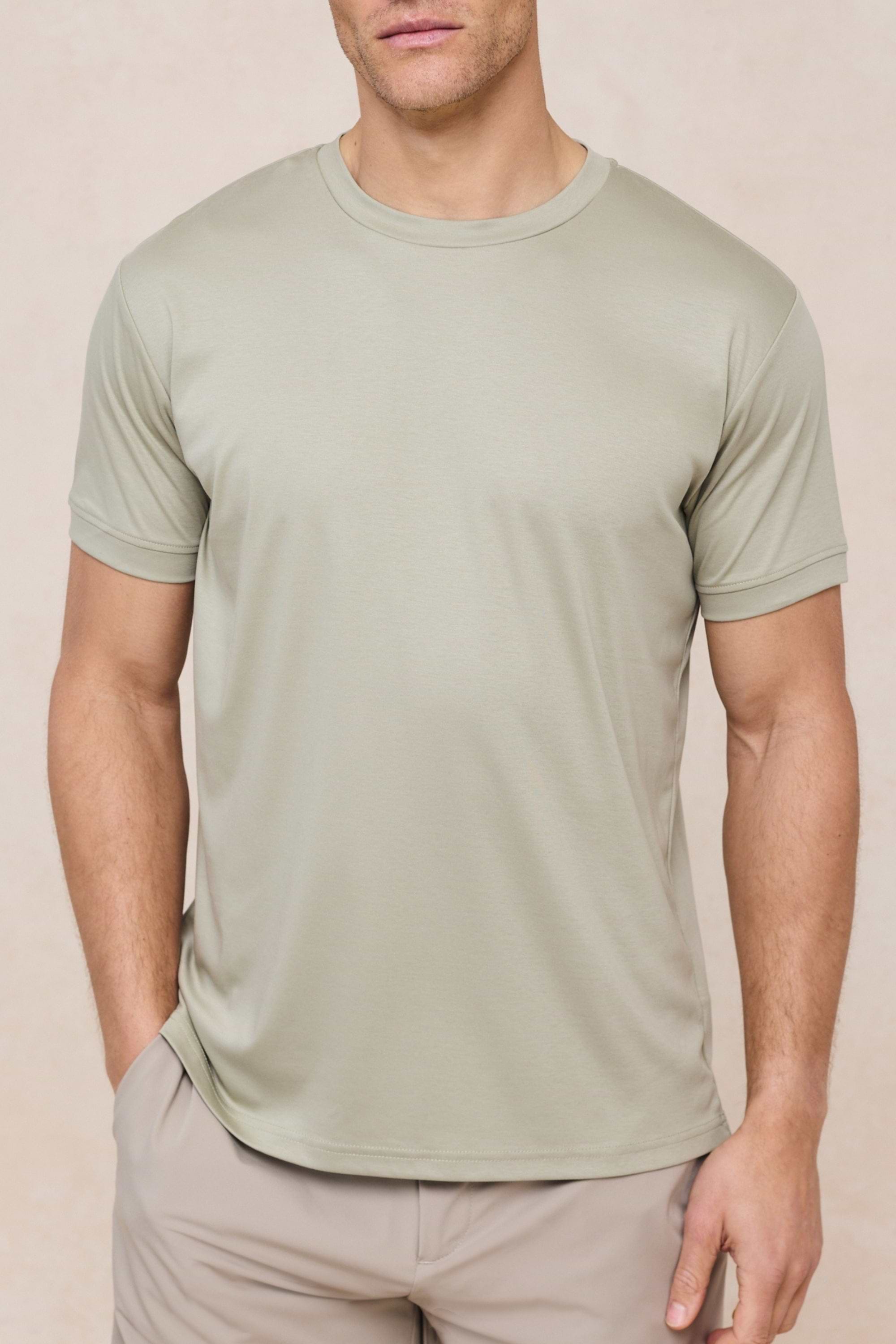 Luxe Mercerised T-Shirt - Light Sage